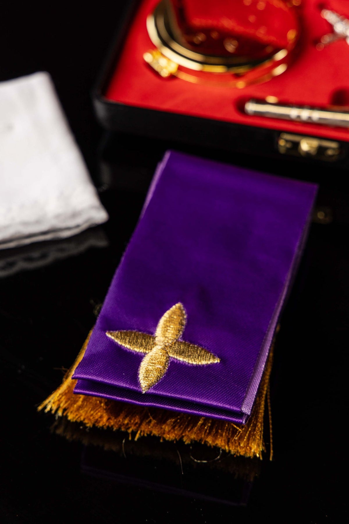 Burse with Liturgical Equipment in a Hard Case