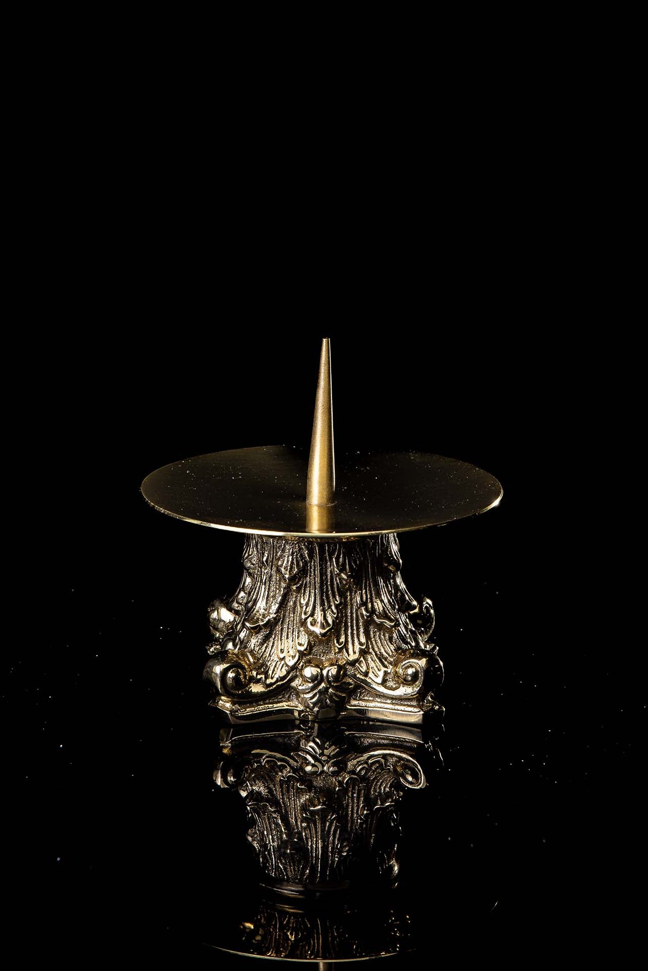 Candlestick - brass - 6 cm