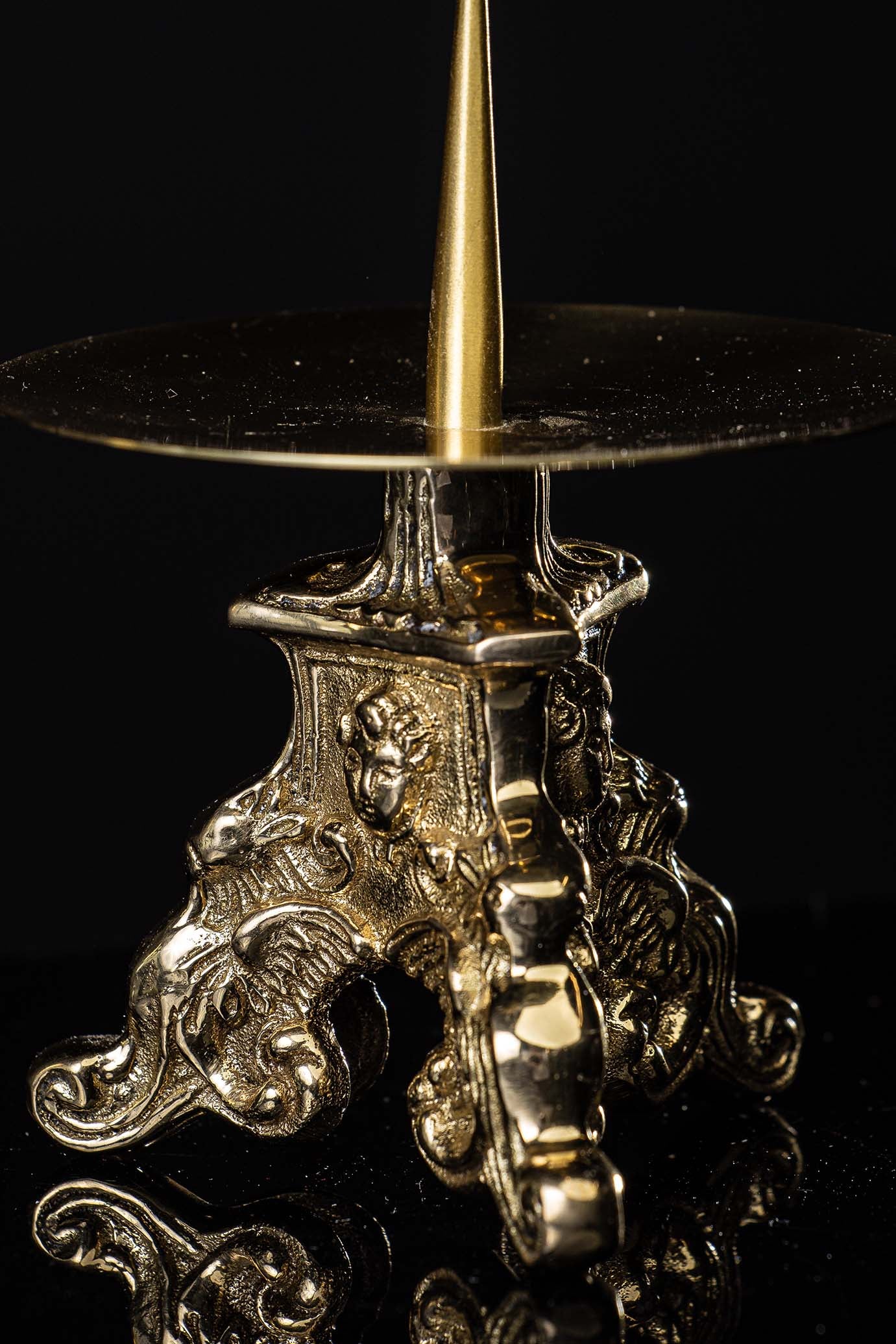 Candlestick - brass - 8 cm