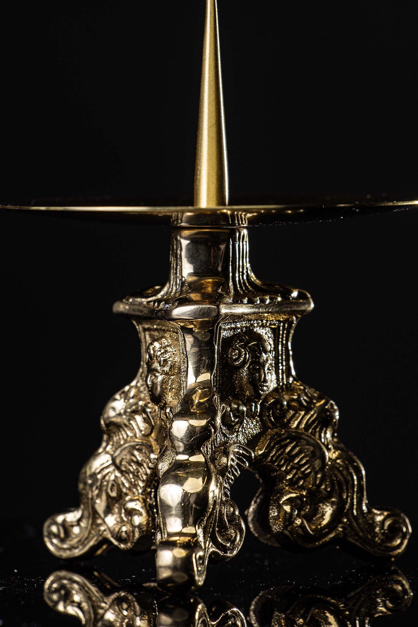 Candlestick - brass - 8 cm