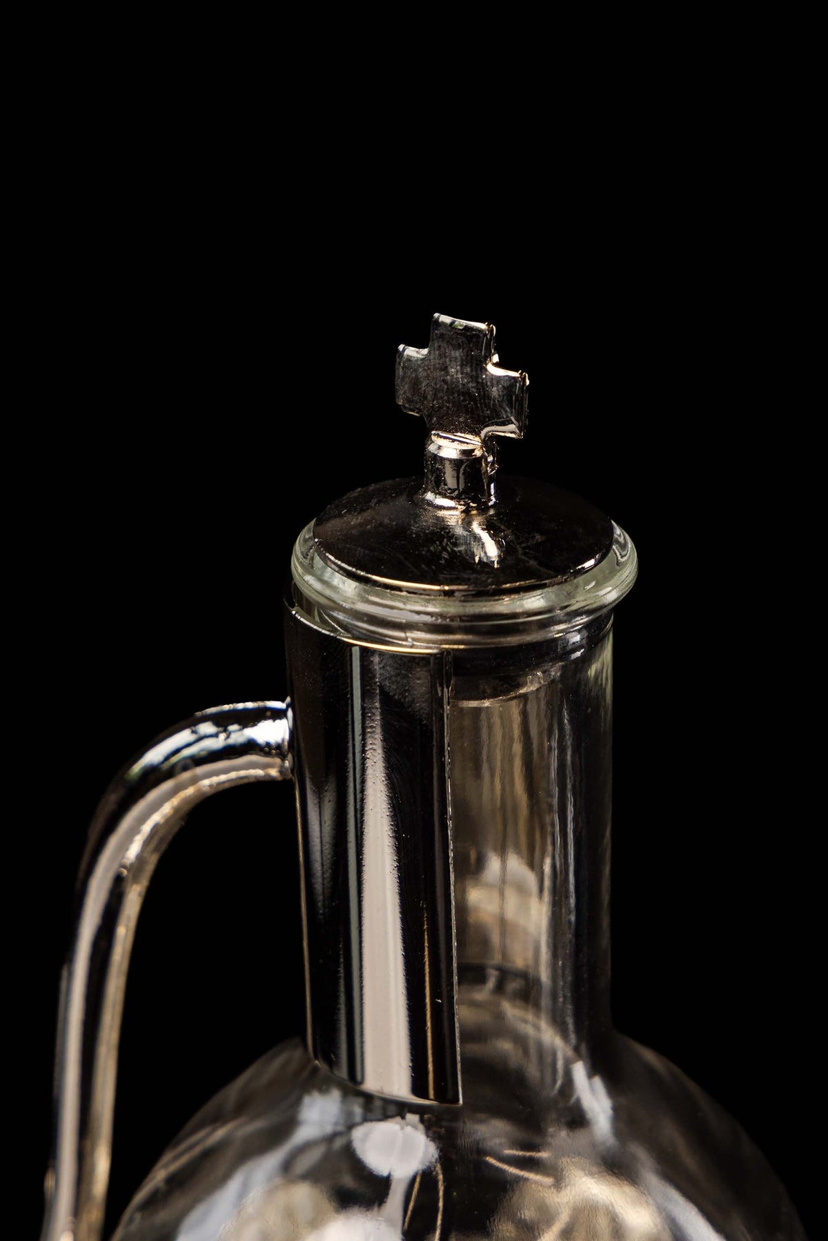 Liturgical Cruets with Silver-Plated Metal Tray, 100 ml
