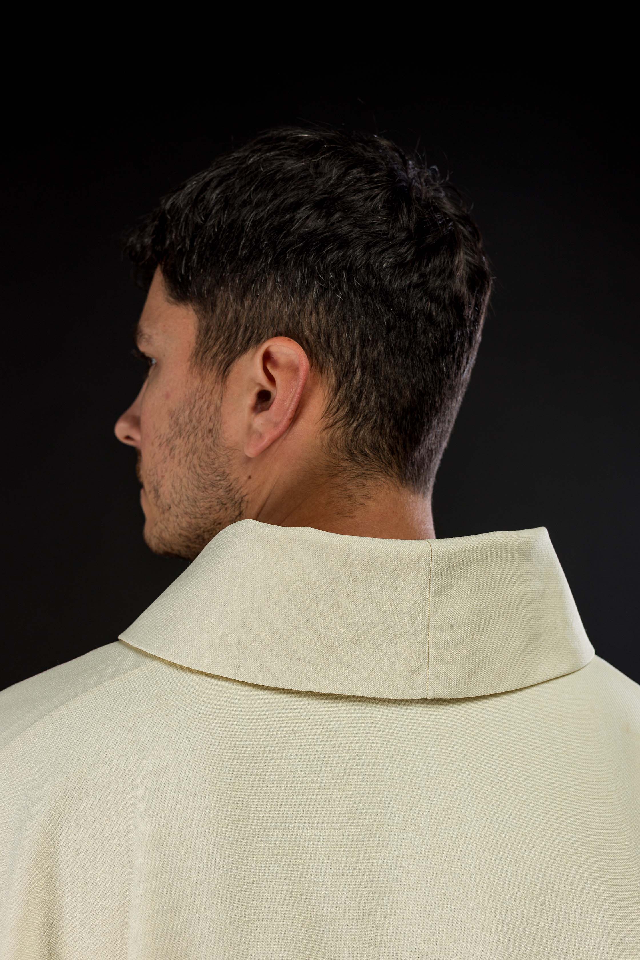 Chasuble with embroidered Crosses in ecru