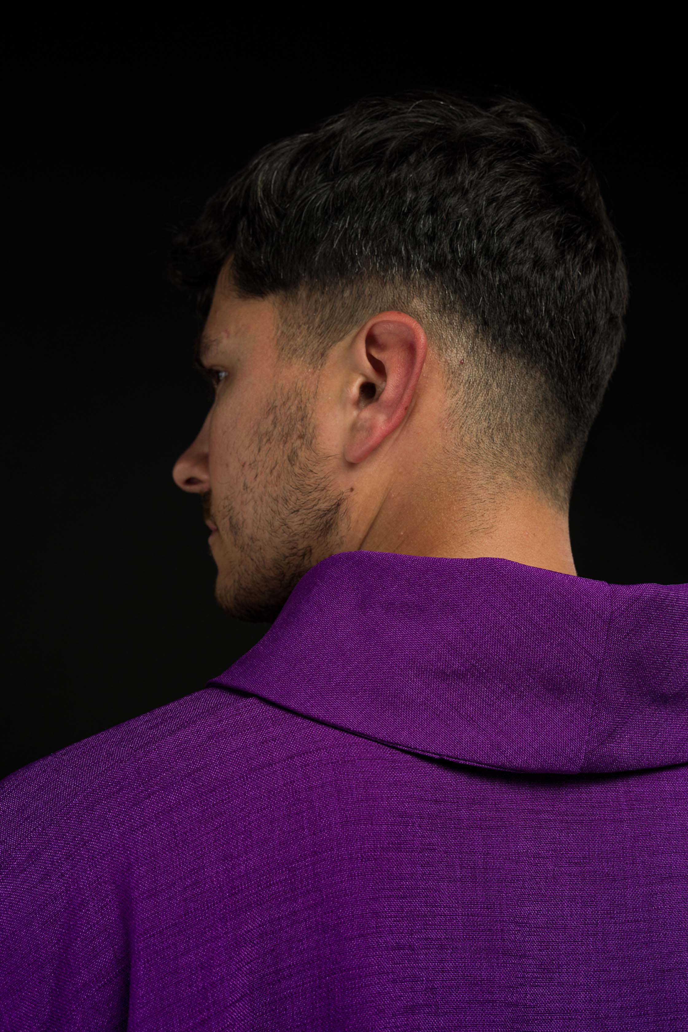 Purple chasuble with embroidered crosses - CHASUBLES.COM