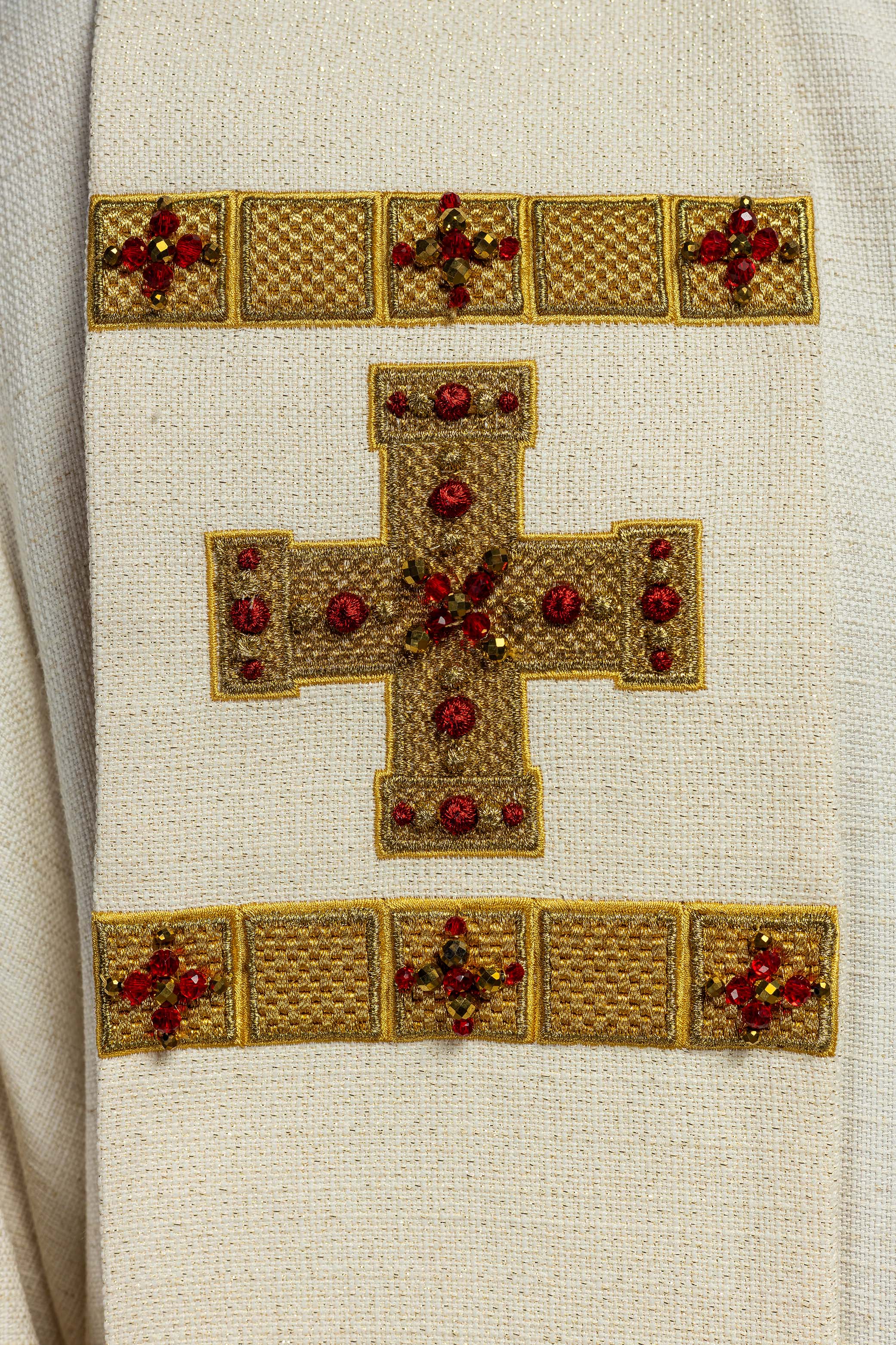 Handmade Stole with Natural Stones Handmade 2011 - CHASUBLES.COM
