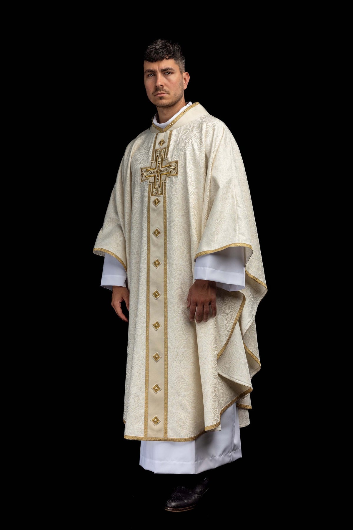 Handmade Chasuble with Natural Stones, 7012