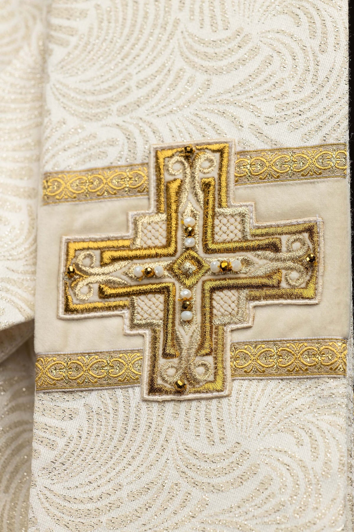 Handmade Chasuble with Natural Stones, 7012