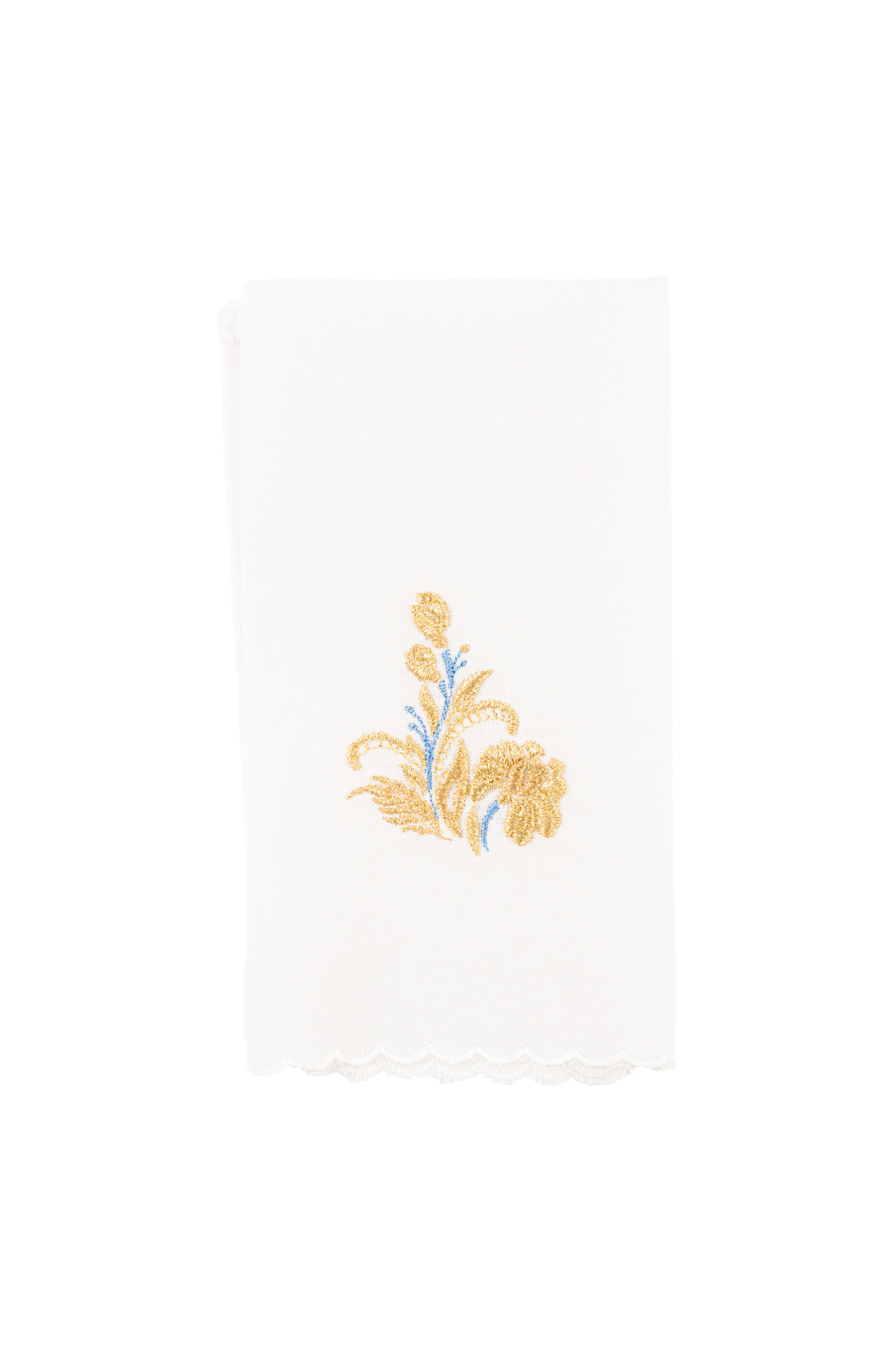 Liturgical chalice linens set with embroidered Marian motif