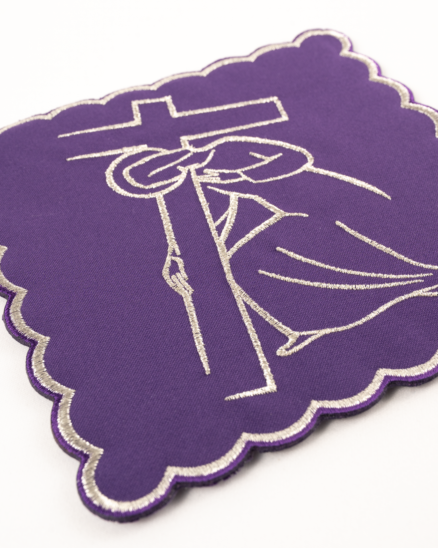 Embroidered chalice linens set Stations of the Cross