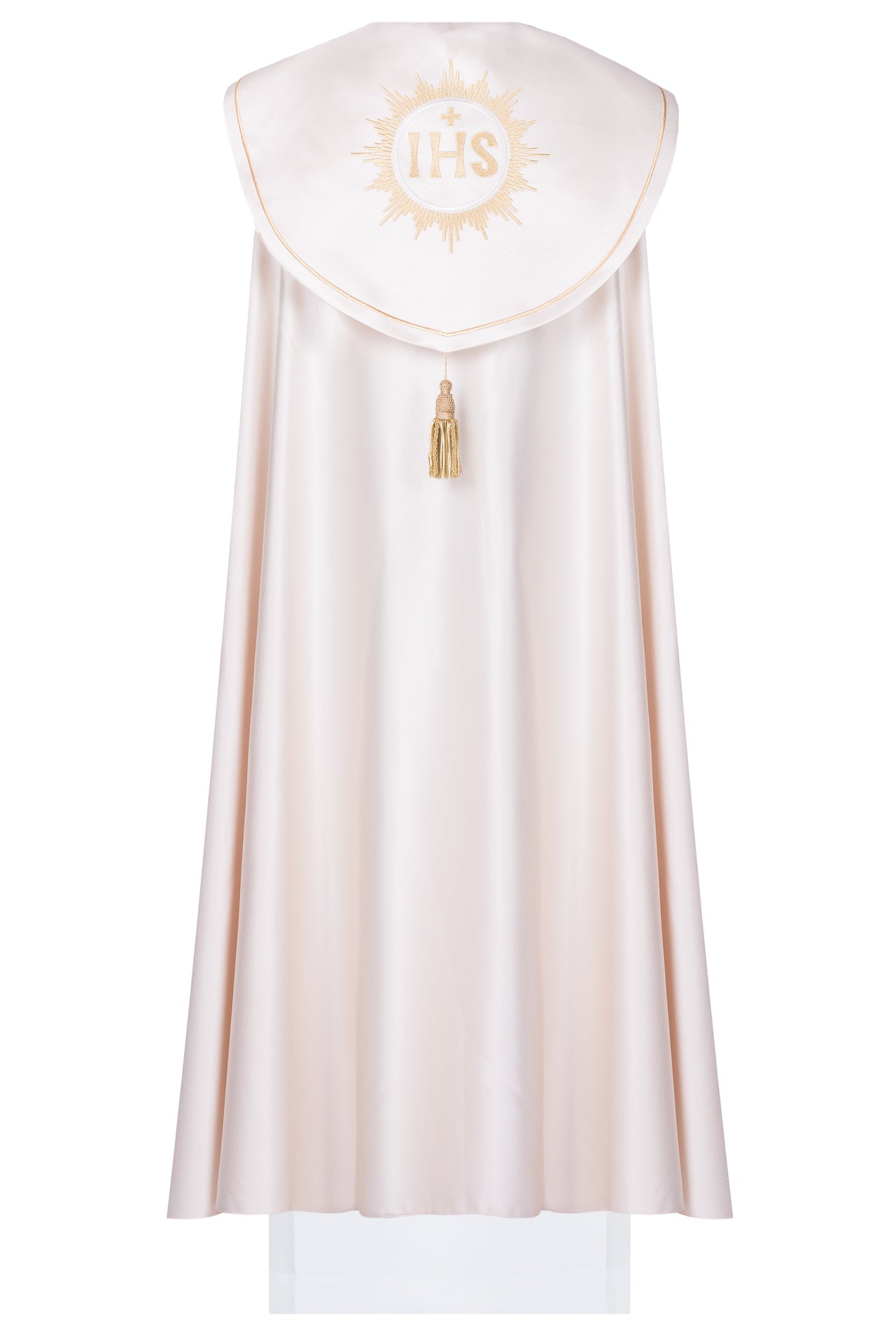 Ecru Eucharistic Cope with the IHS Motif