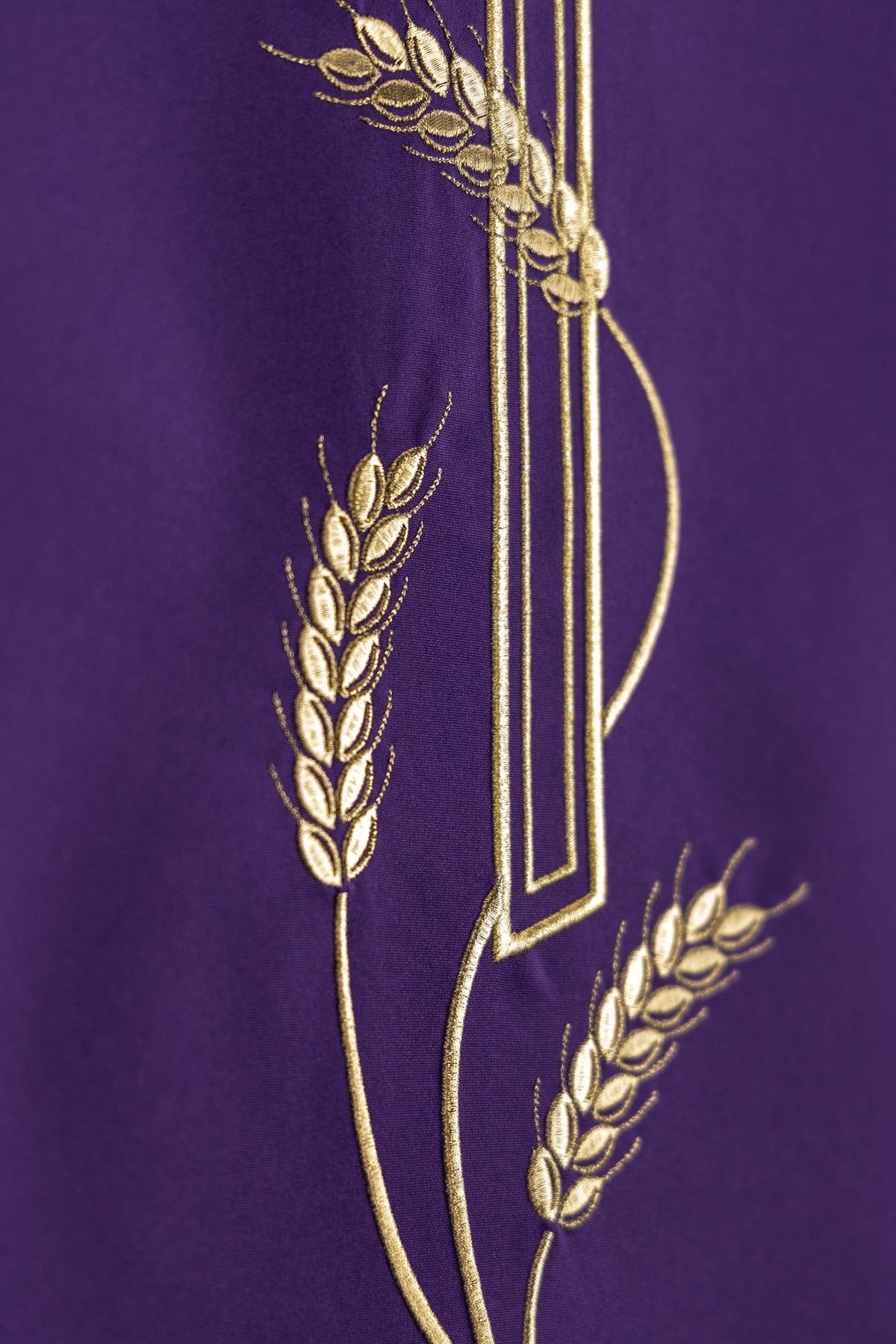 Purple Lectern Cloth with Embroidered Cross Motif