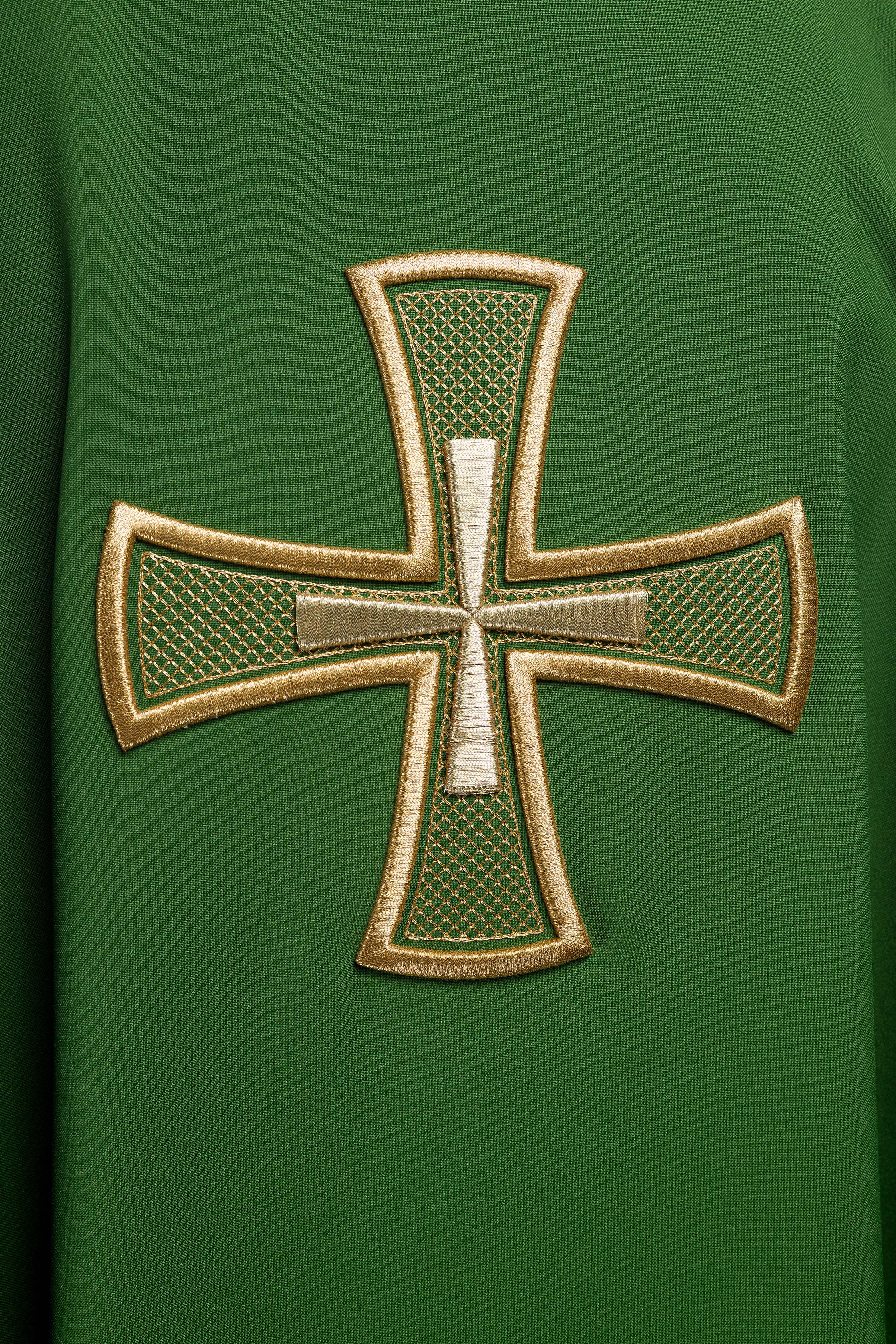 Chasuble embroidered with Green Cross