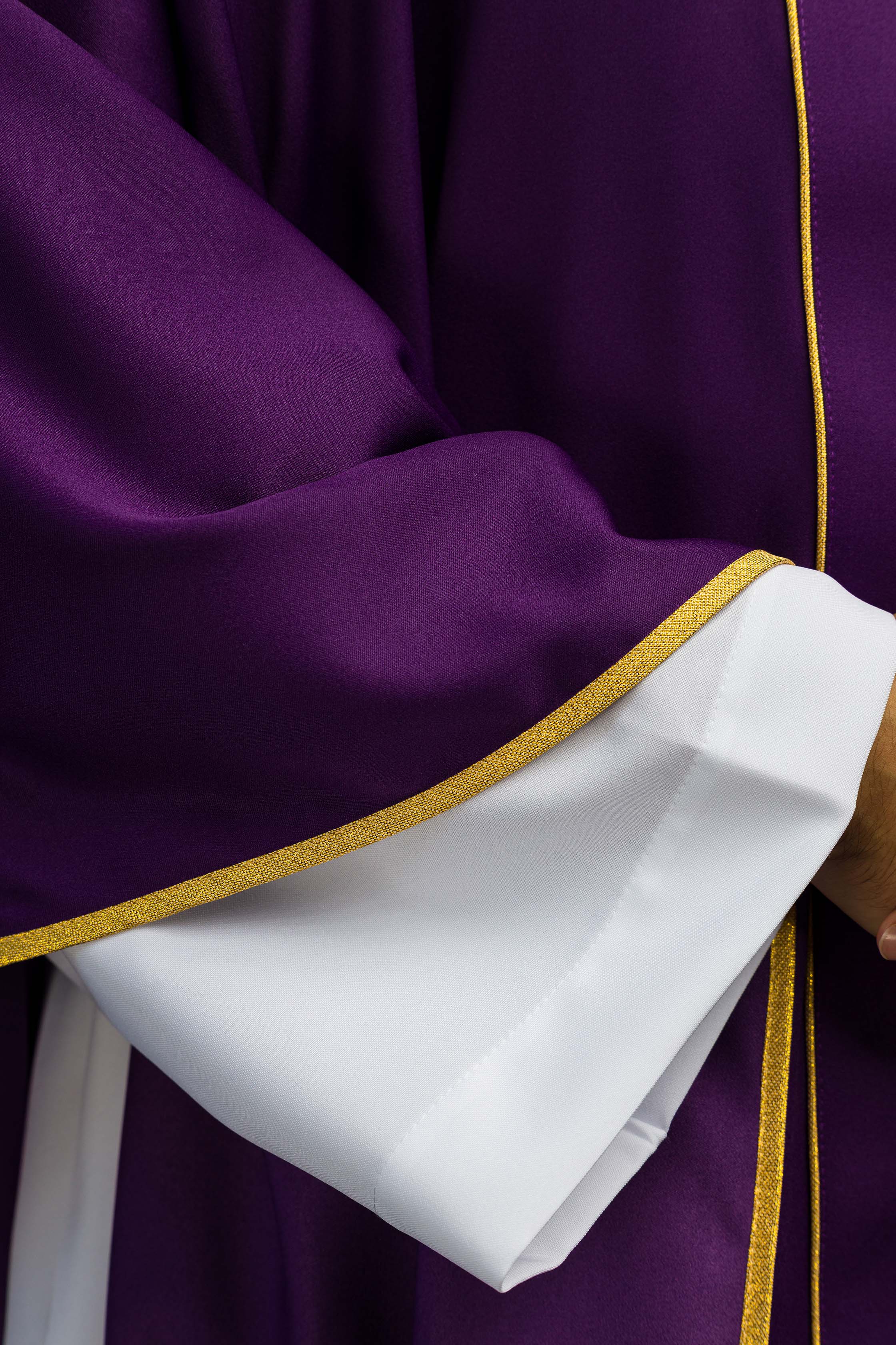 Chasuble Cross and Ears of Wheat in purple