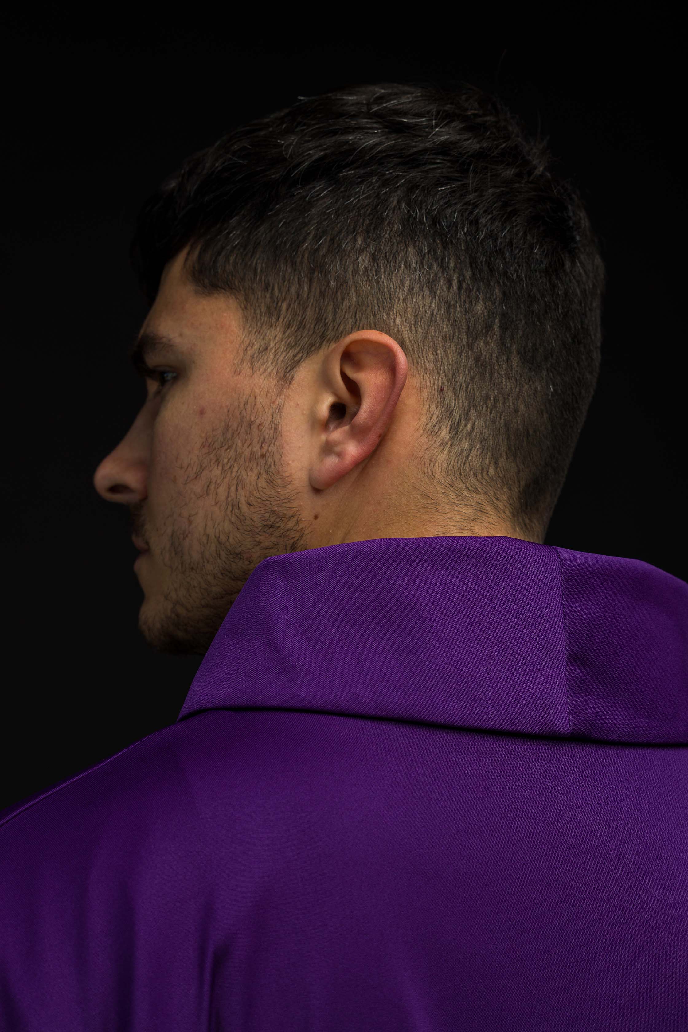 Purple chasuble made of light SACROLITE texture