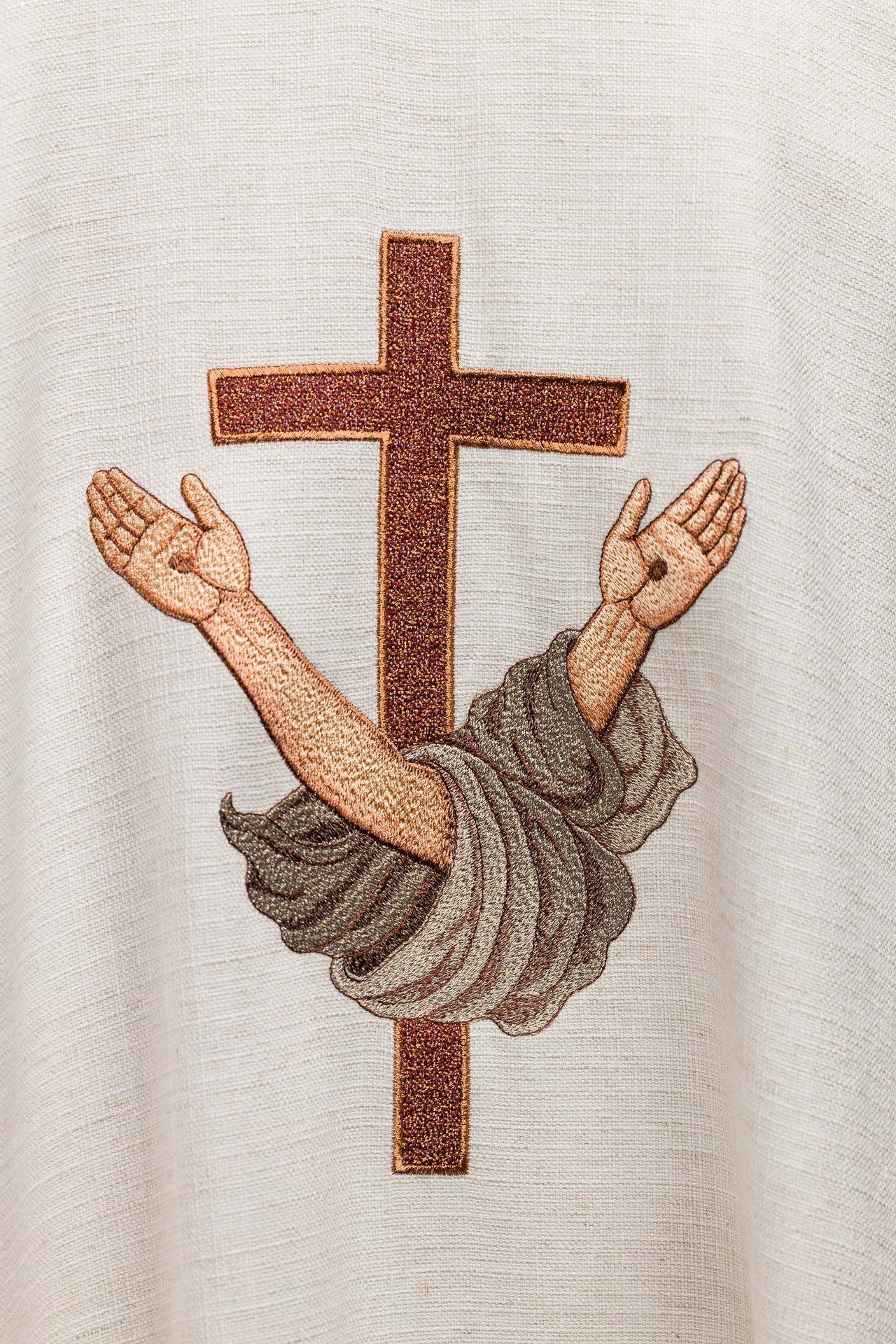 Embroidered chasuble with the image of Saint Francis