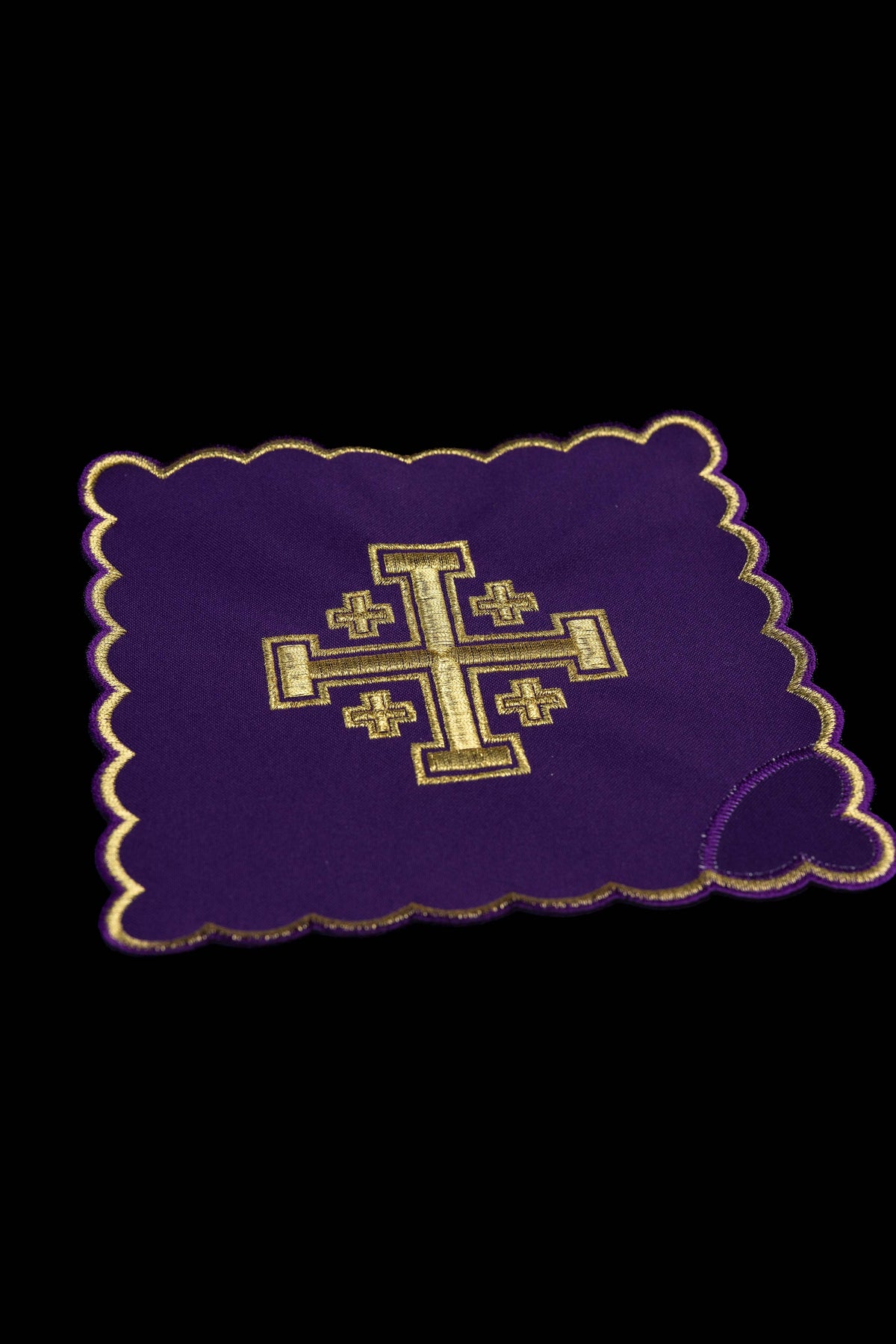 Set of Four Chalice Palls with Jerusalem Cross Embroidery