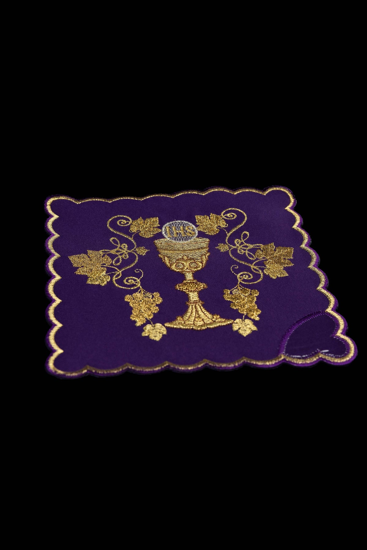 Set of Four Chalice Palls with Embroidered Chalice Motif