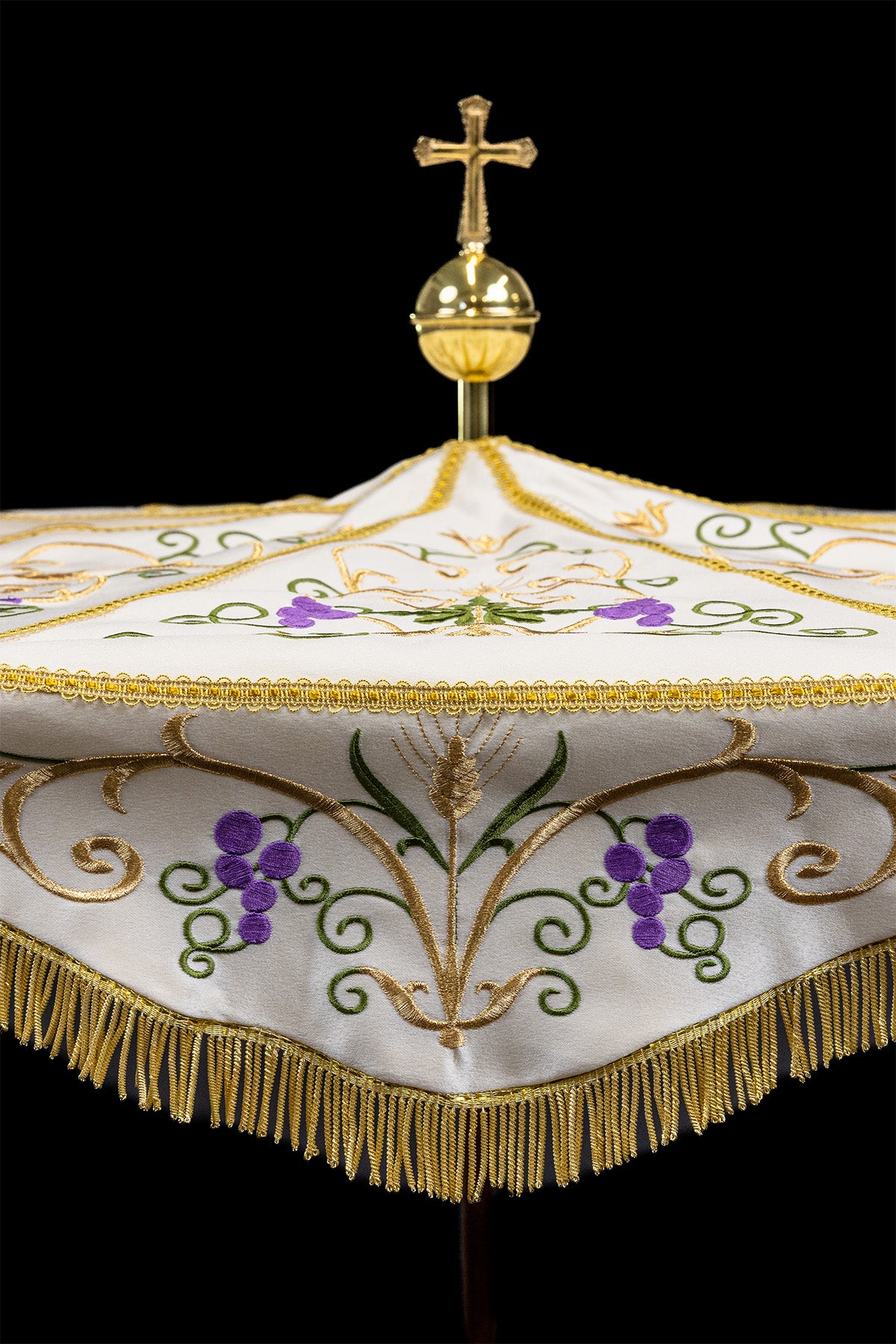 Processional Umbrella with floral motifs