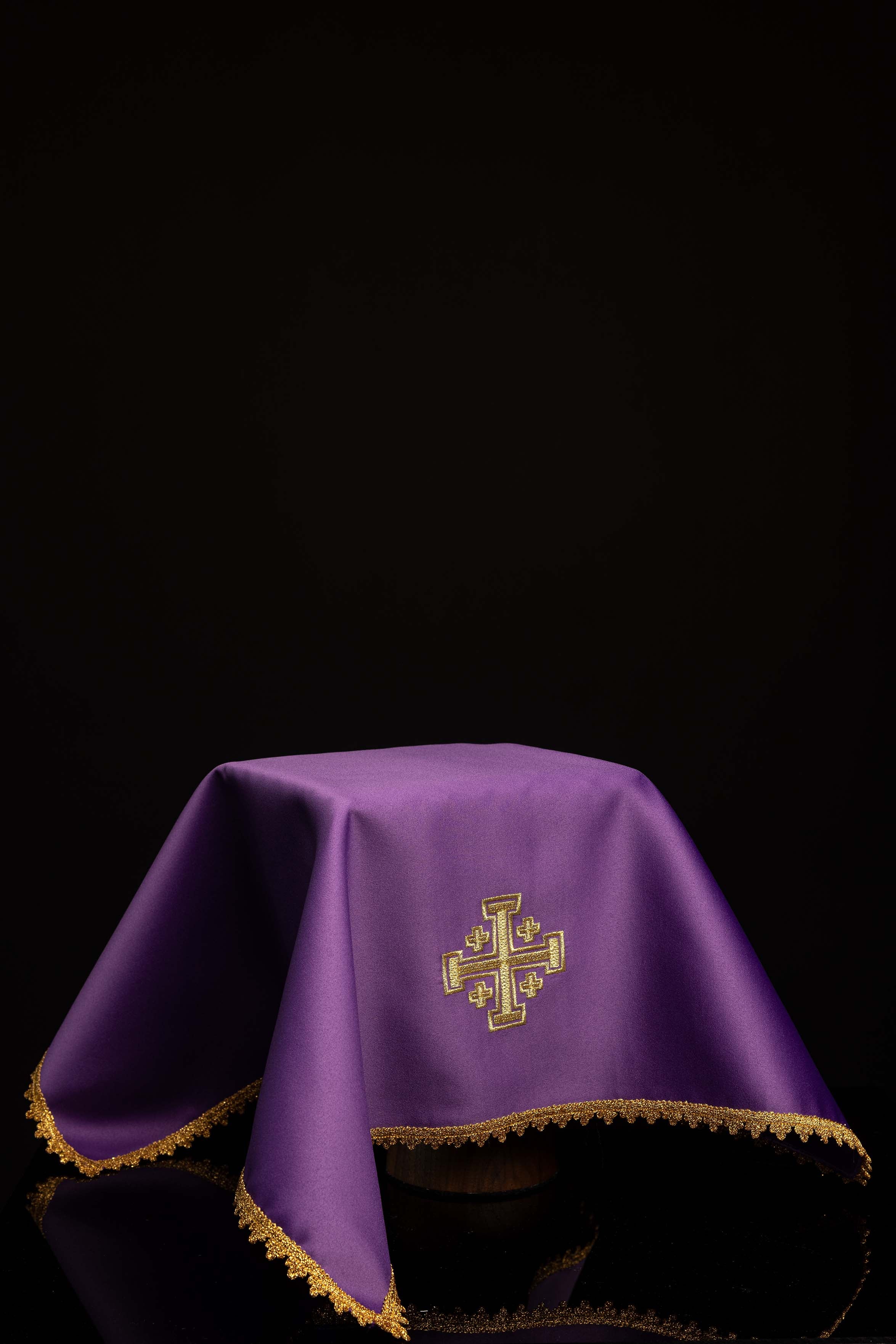 Chalice veil with Jerusalem Cross set of 4 pieces