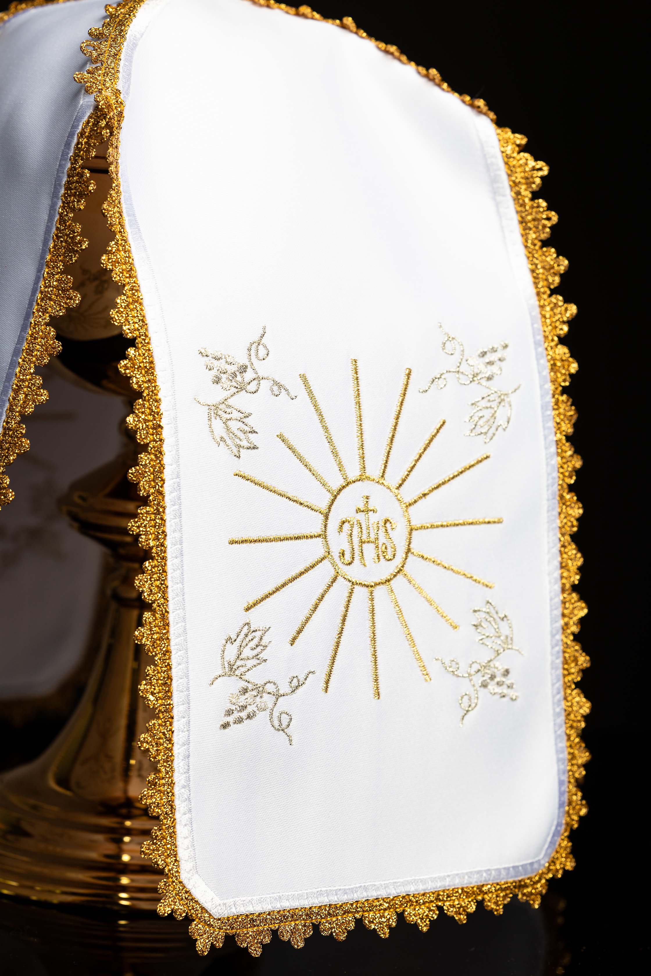 Ciborium Veil with Embroidered IHS Motif