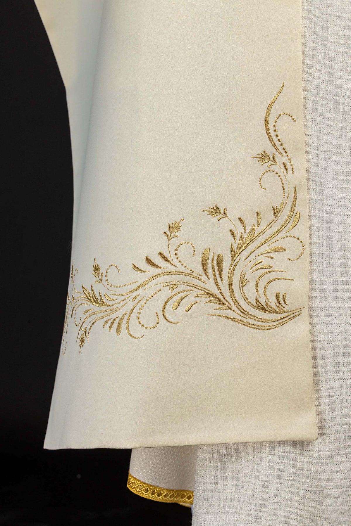 Ecru Humeral Veil with Embroidered IHS Symbol