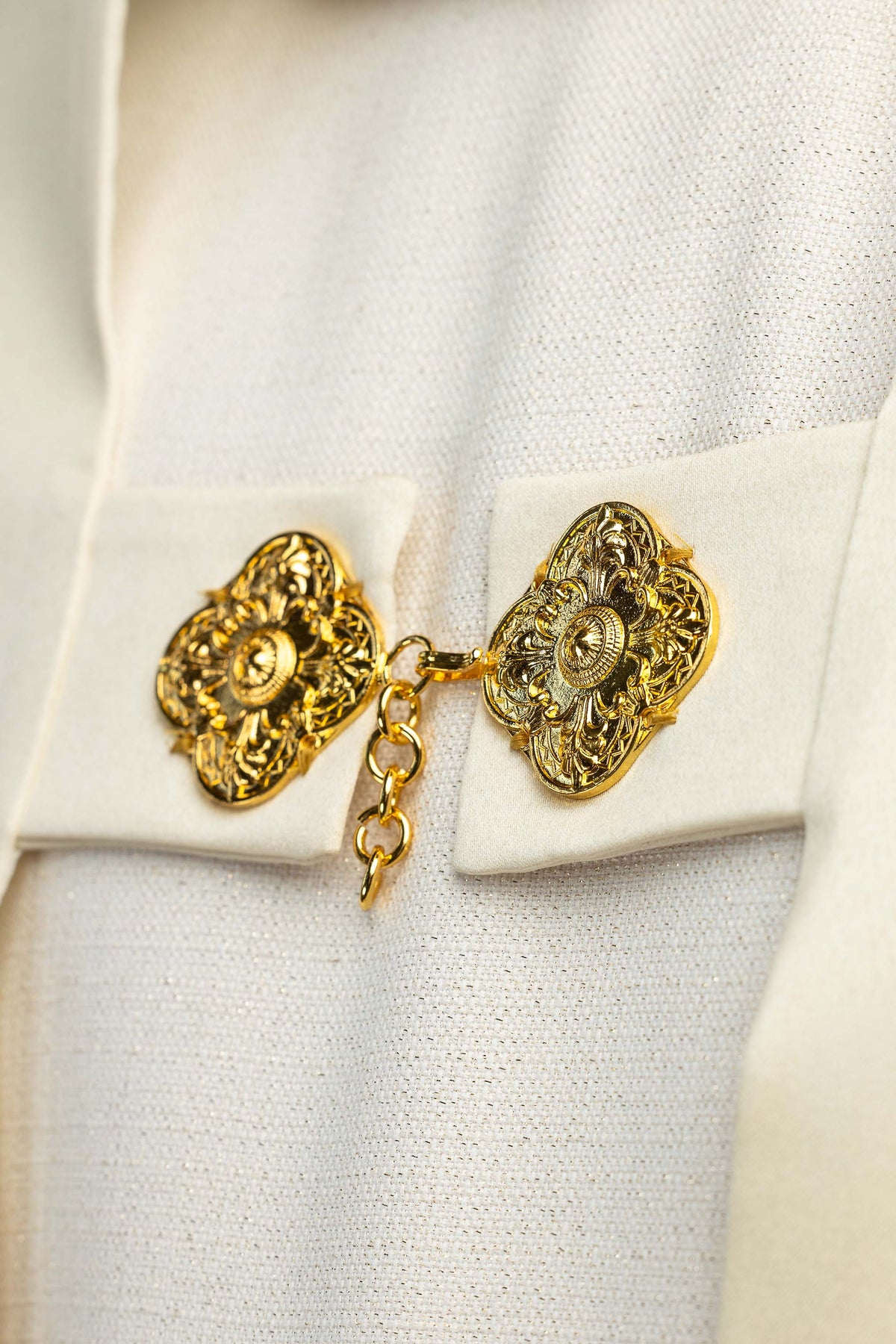 Ecru Humeral Veil with Embroidered IHS Symbol