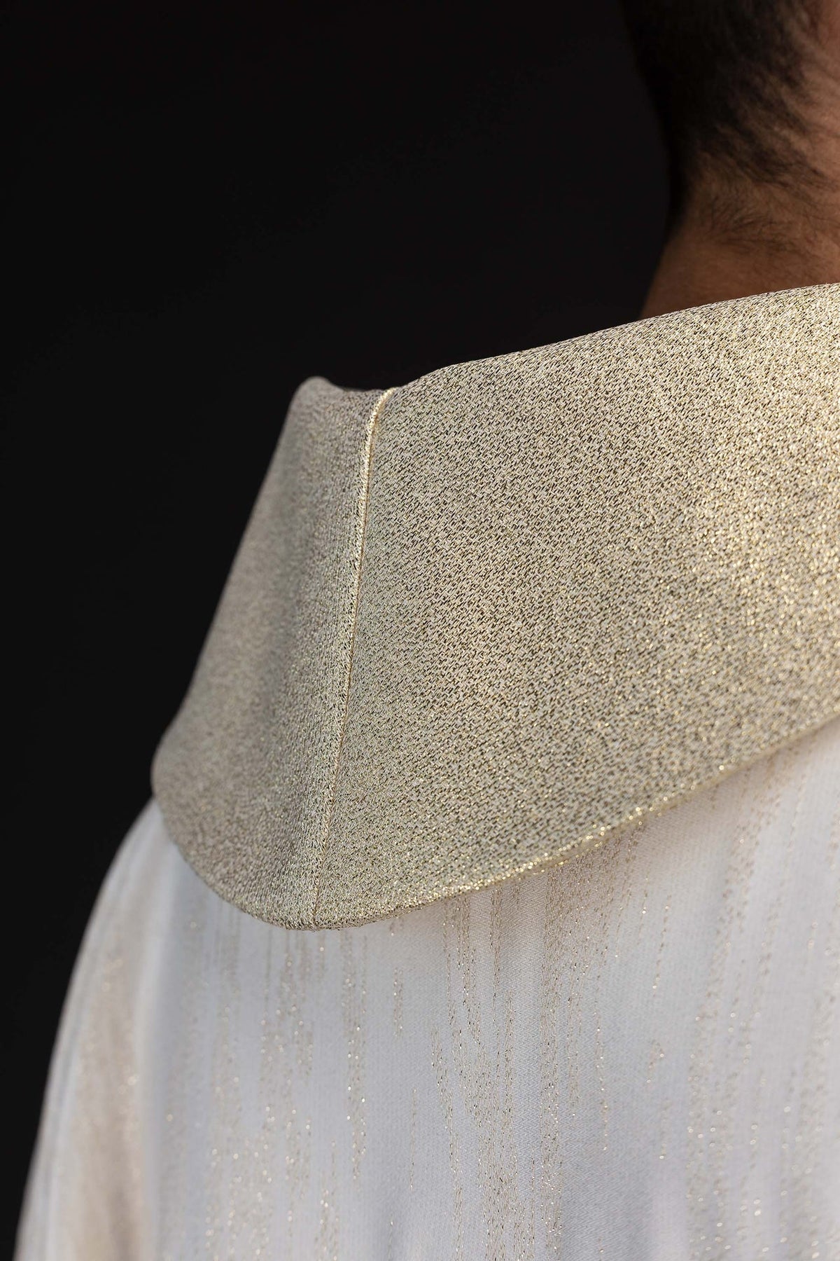 Ecru Chasuble with Gold Eucharistic Pelican Embroidery