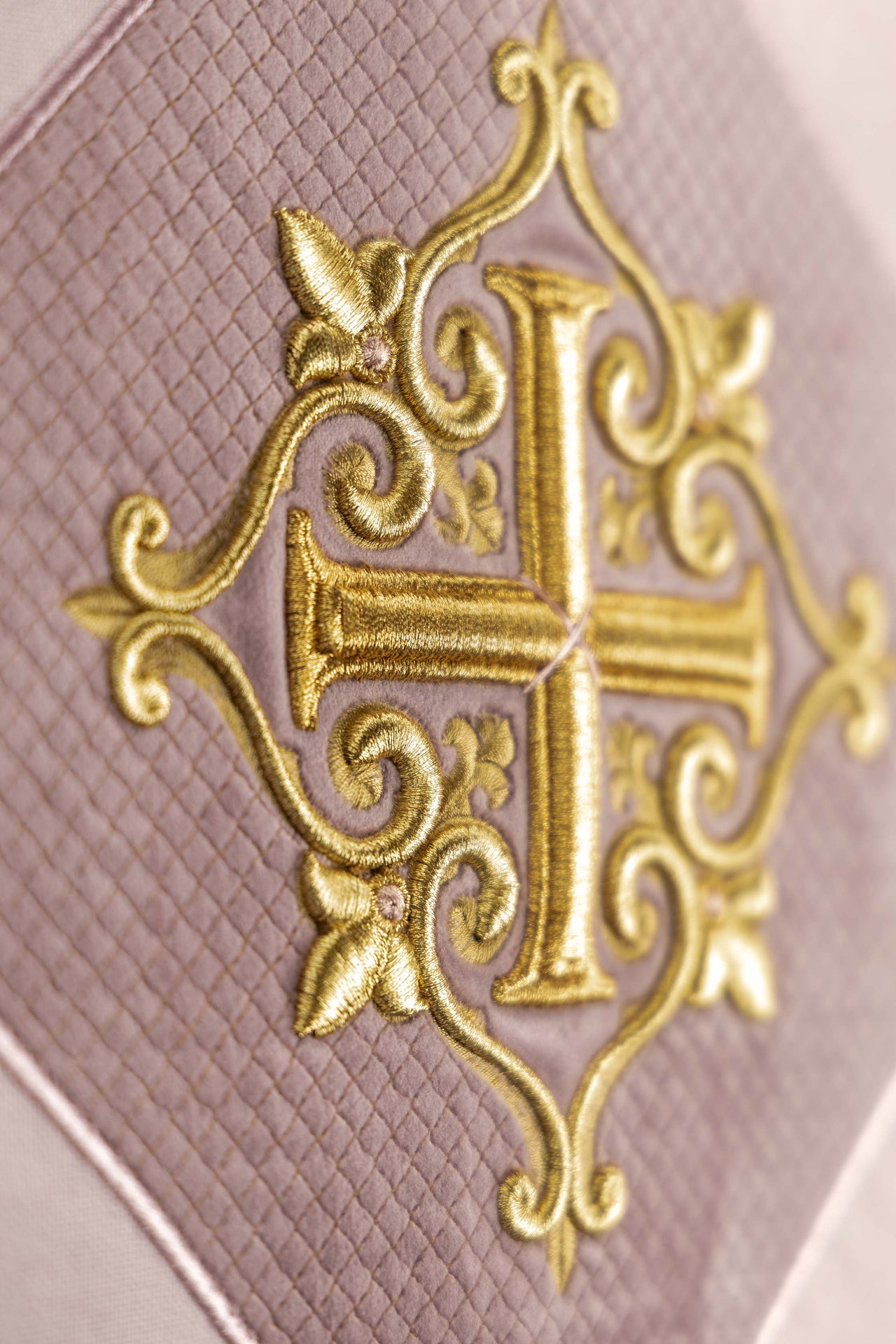 Rose Lectern Cloth with Embroidered Cross Motif