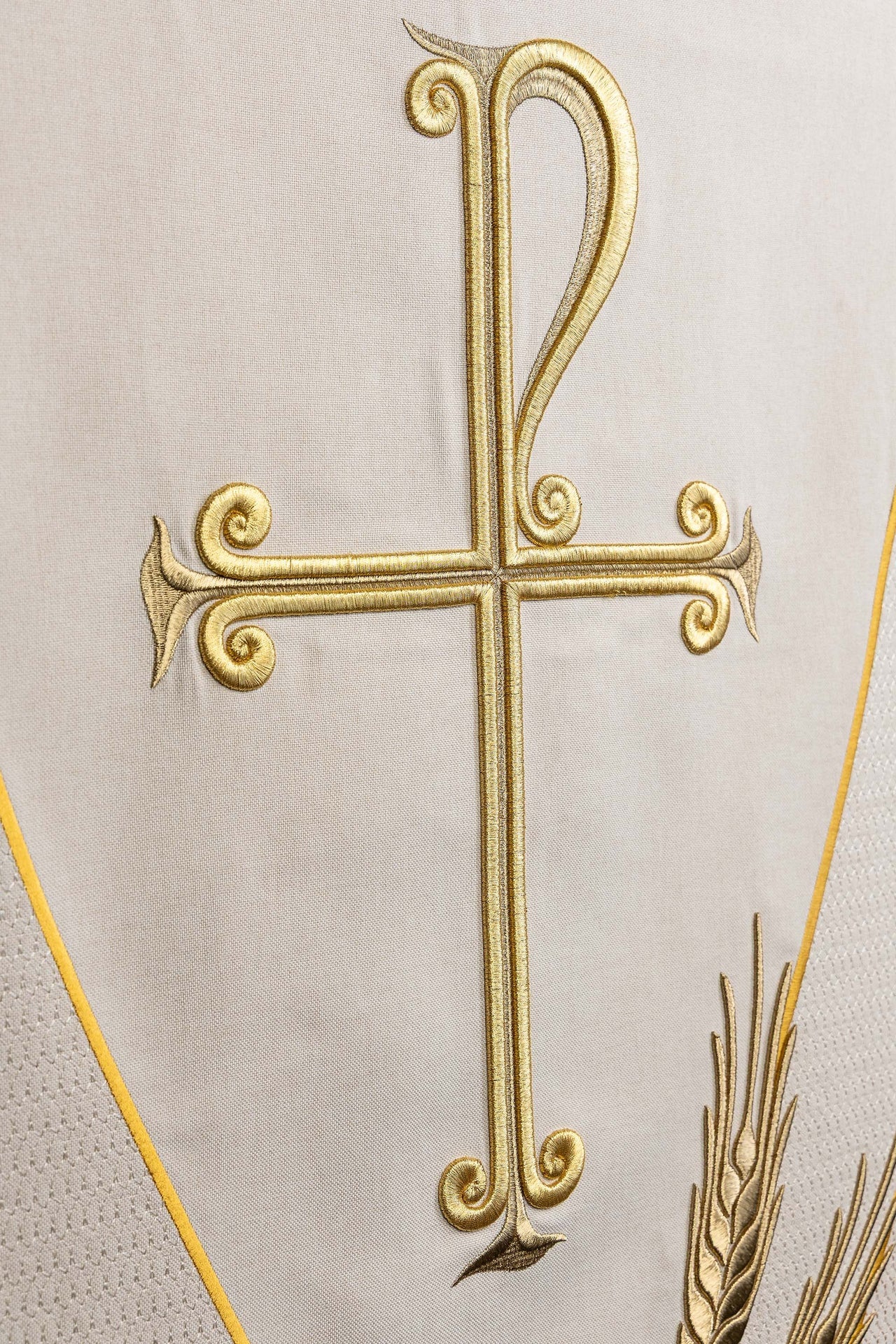 Ecru lectern cloth with PAX embroidery