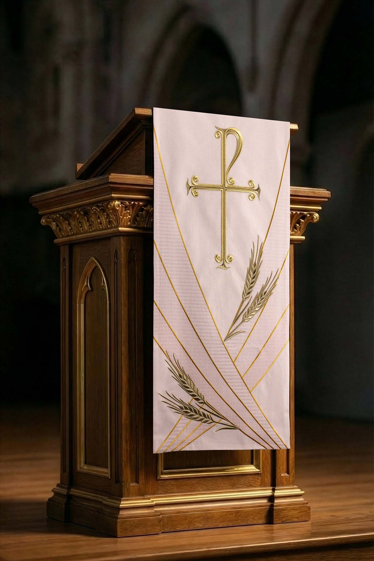 Rose Lectern Cloth with PAX Embroidery