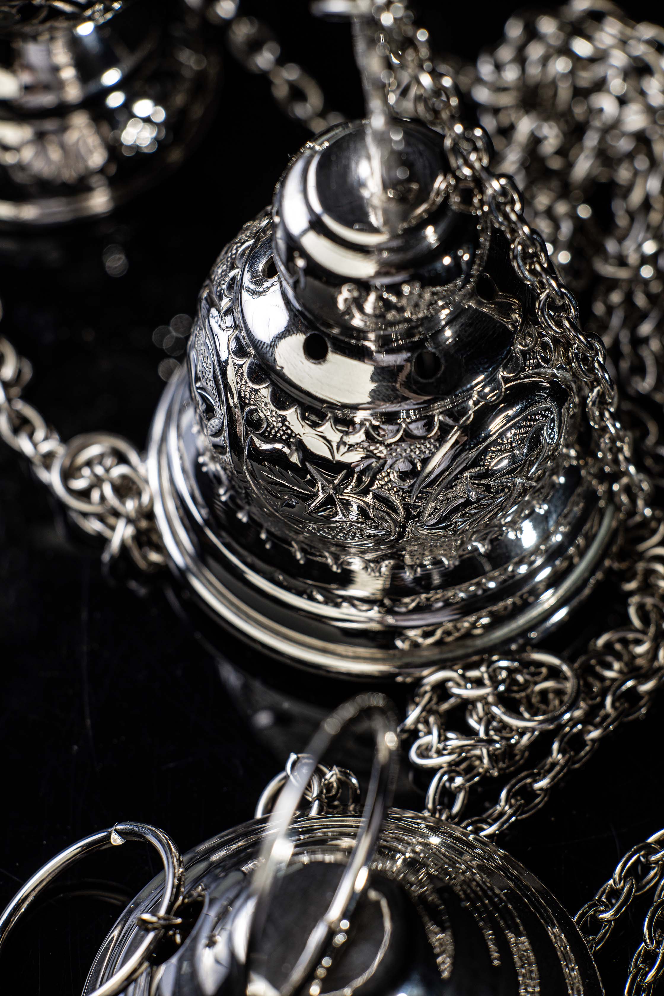 Thurible - brass - nickel - 19 cm