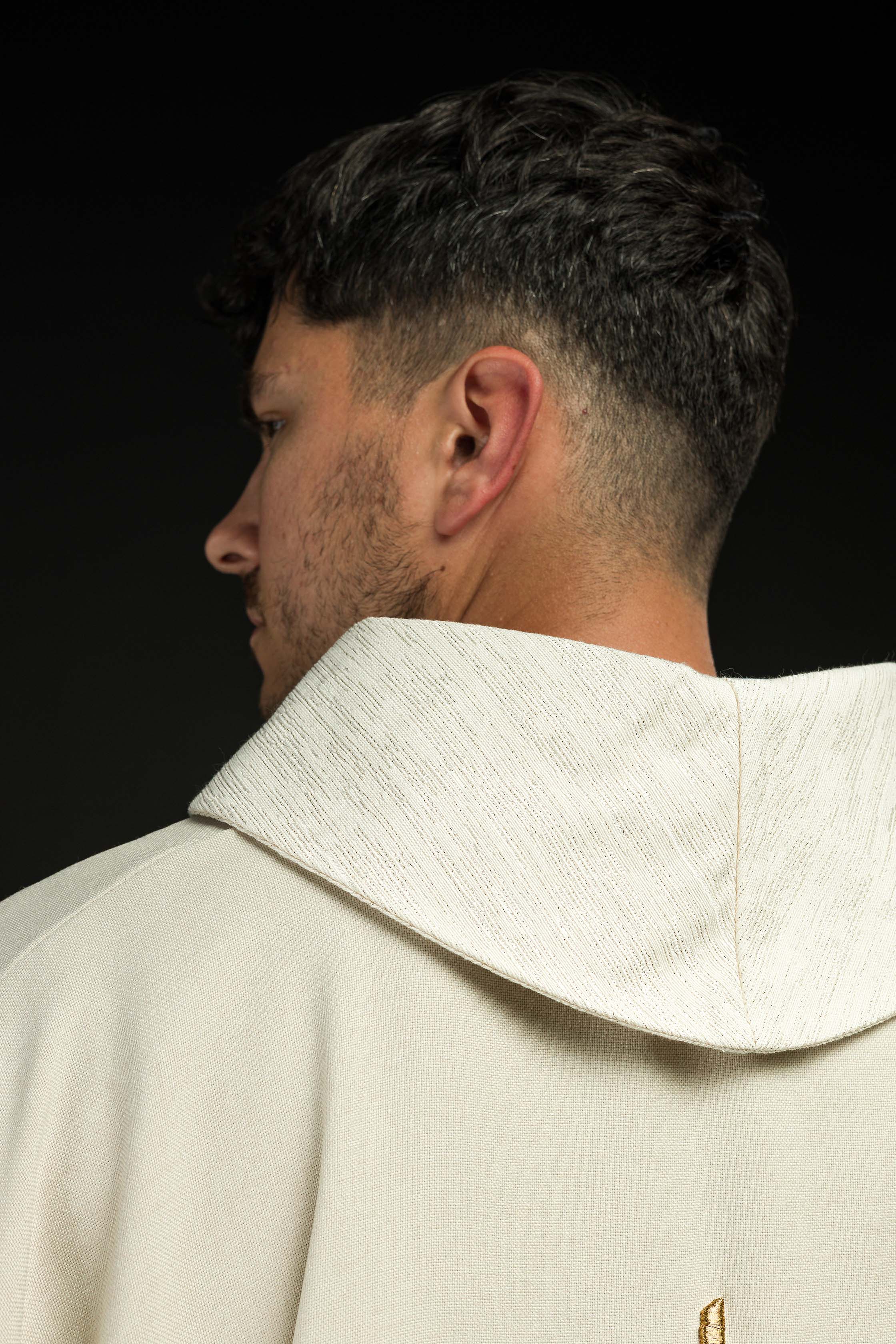 Chasuble with motif of cross, ears and fish - CHASUBLES.COM