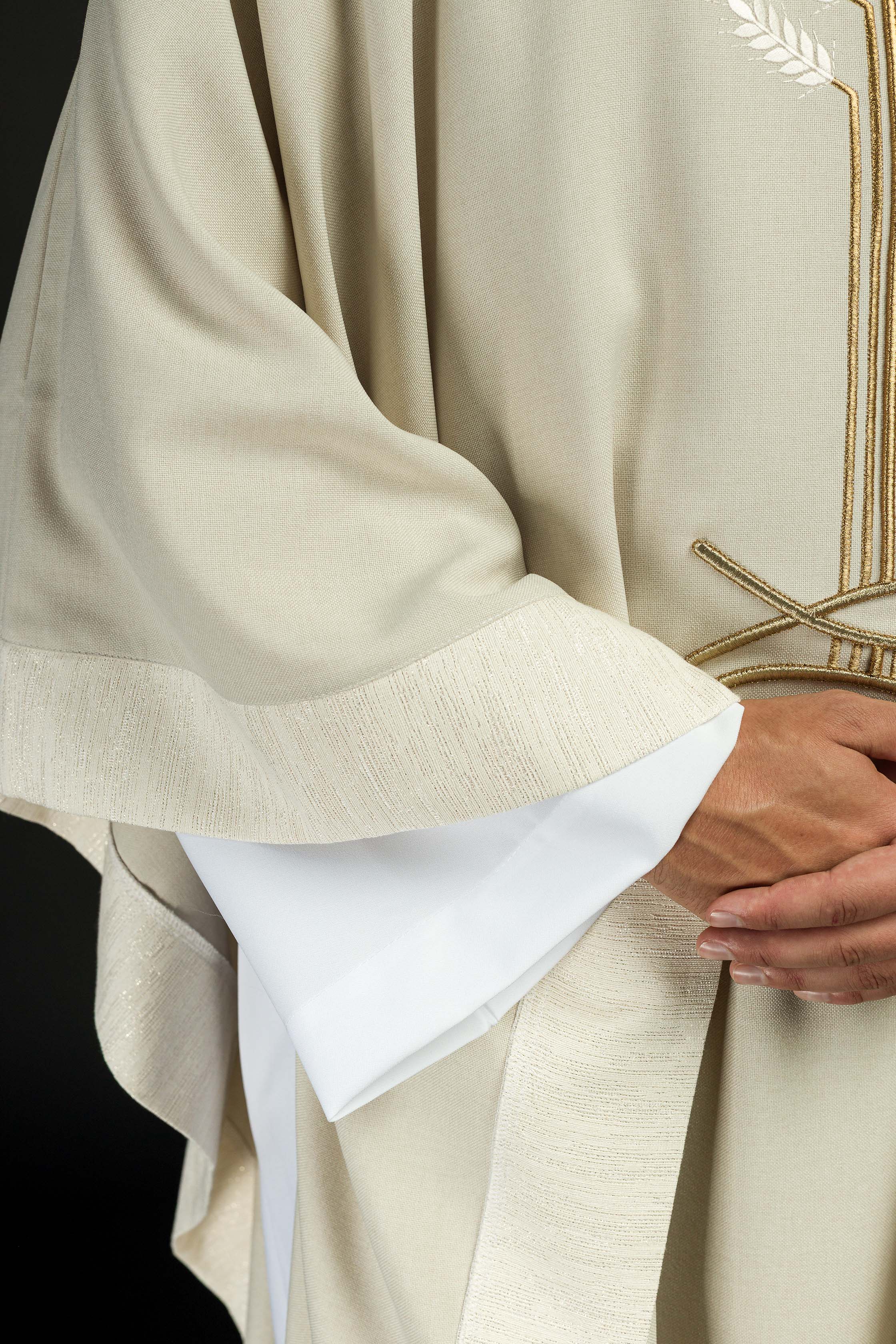 Chasuble with motif of cross, ears and fish - CHASUBLES.COM