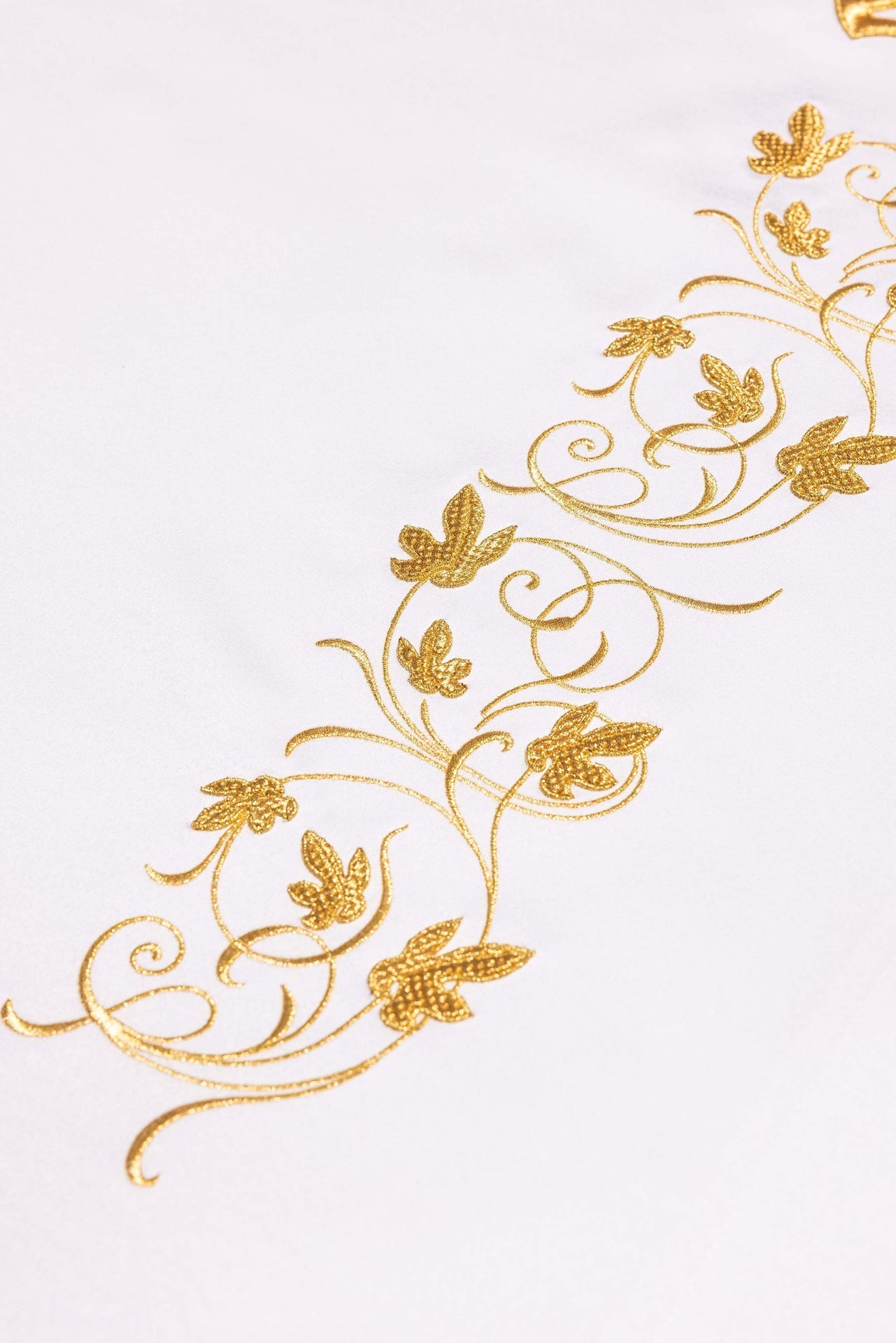 Altar cloth with an embroidered IHS symbol S-8851-04 150*300 - CHASUBLES.COM