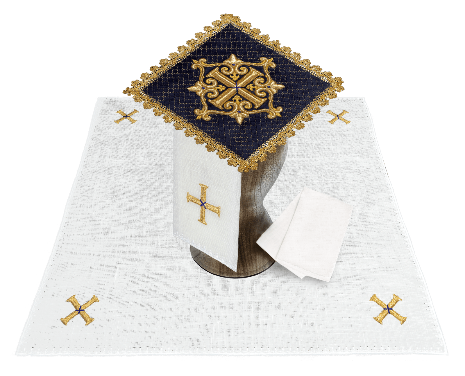 Altar linen set made from light purple velvet fabric LE/5029/C3/LEN - HAFTINAUSA.COM