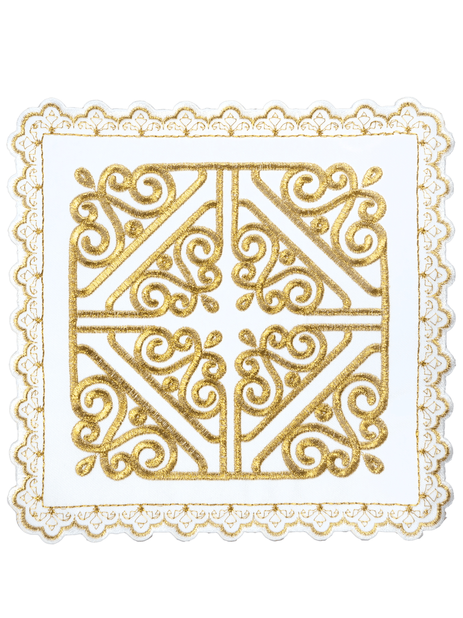 Altar linen set with gold embroidered cross motif S - 5560 - HAFTINAUSA.COM