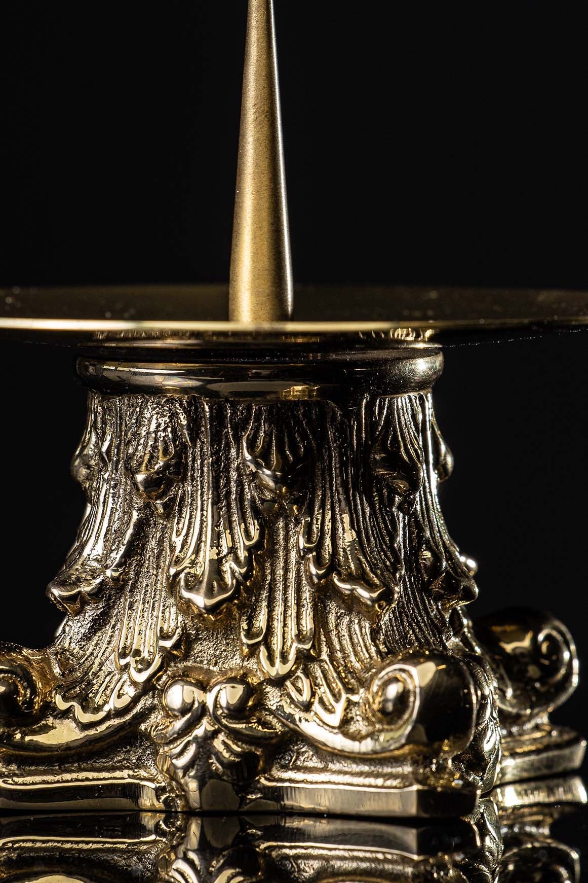 Candlestick - brass - 6 cm CA-1042 - CHASUBLES.COM