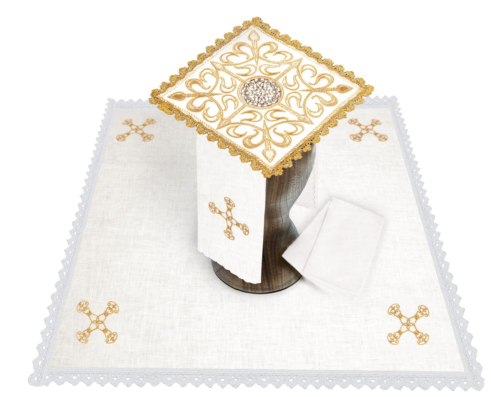 Chalice Linen with metal decoration HA/5009 - HAFTINAUSA.COM