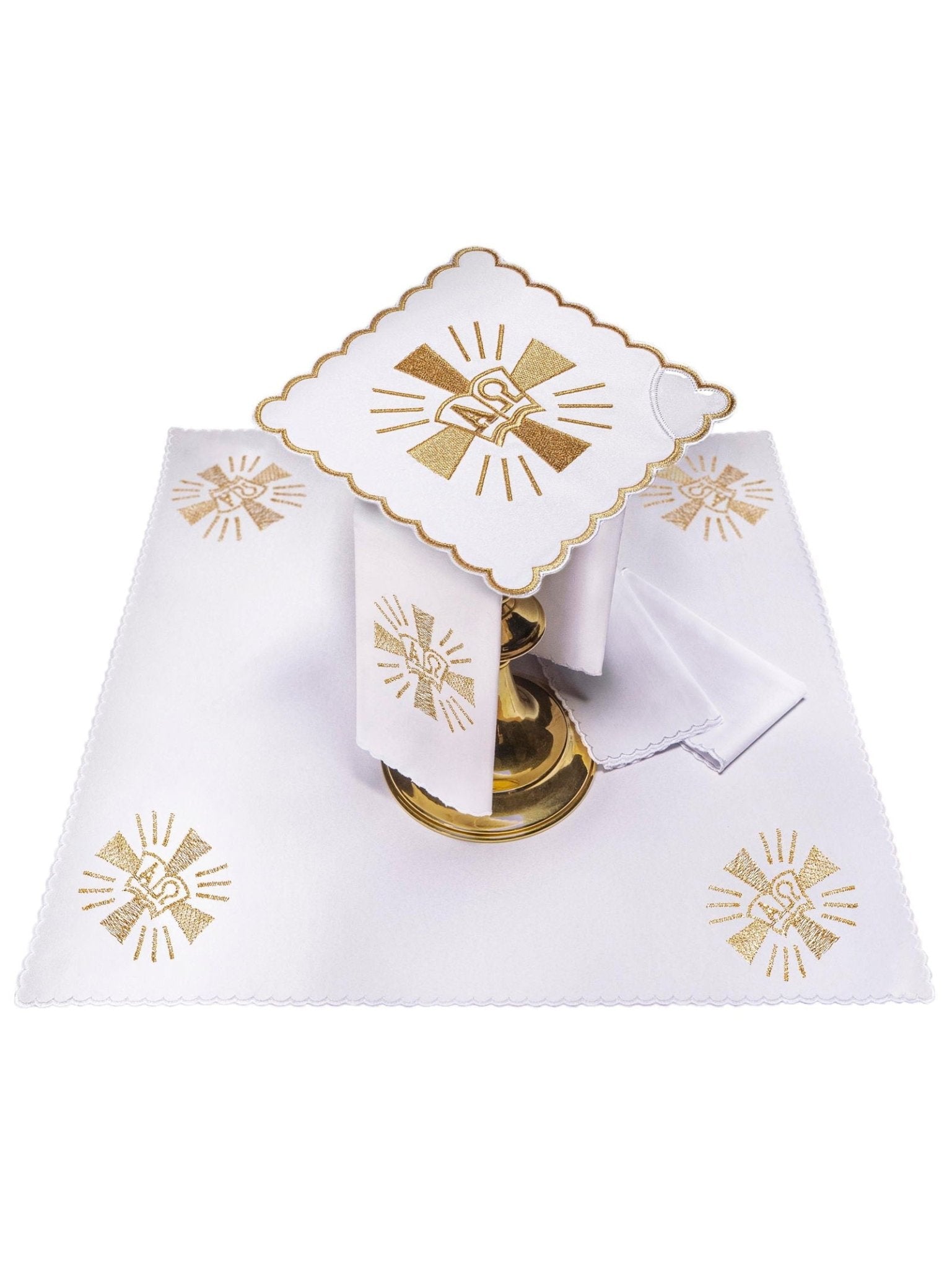 Chalice Linens Cross and Alpha Omega KK/006 - HAFTINAUSA.COM