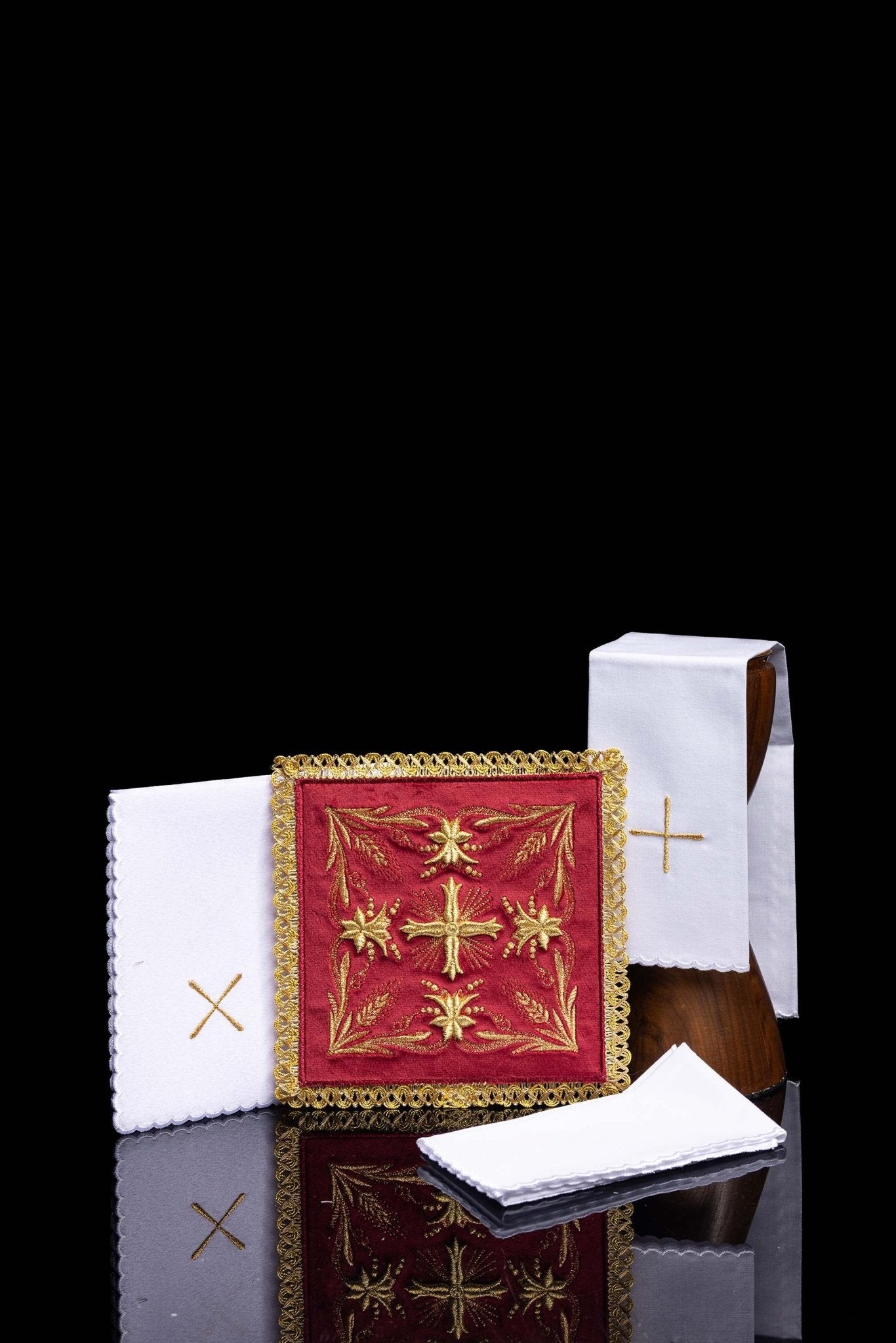 Chalice Linens Embroidered Burgundy Velvet KK/5001/C1 - CHASUBLES.COM