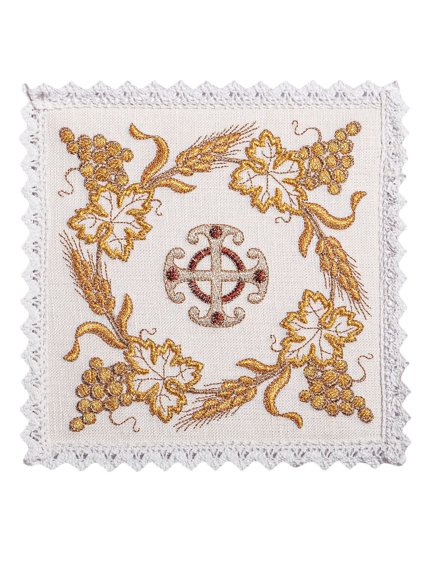 Chalice linens set with rich gold embroidery KKL/036 - CHASUBLES.COM