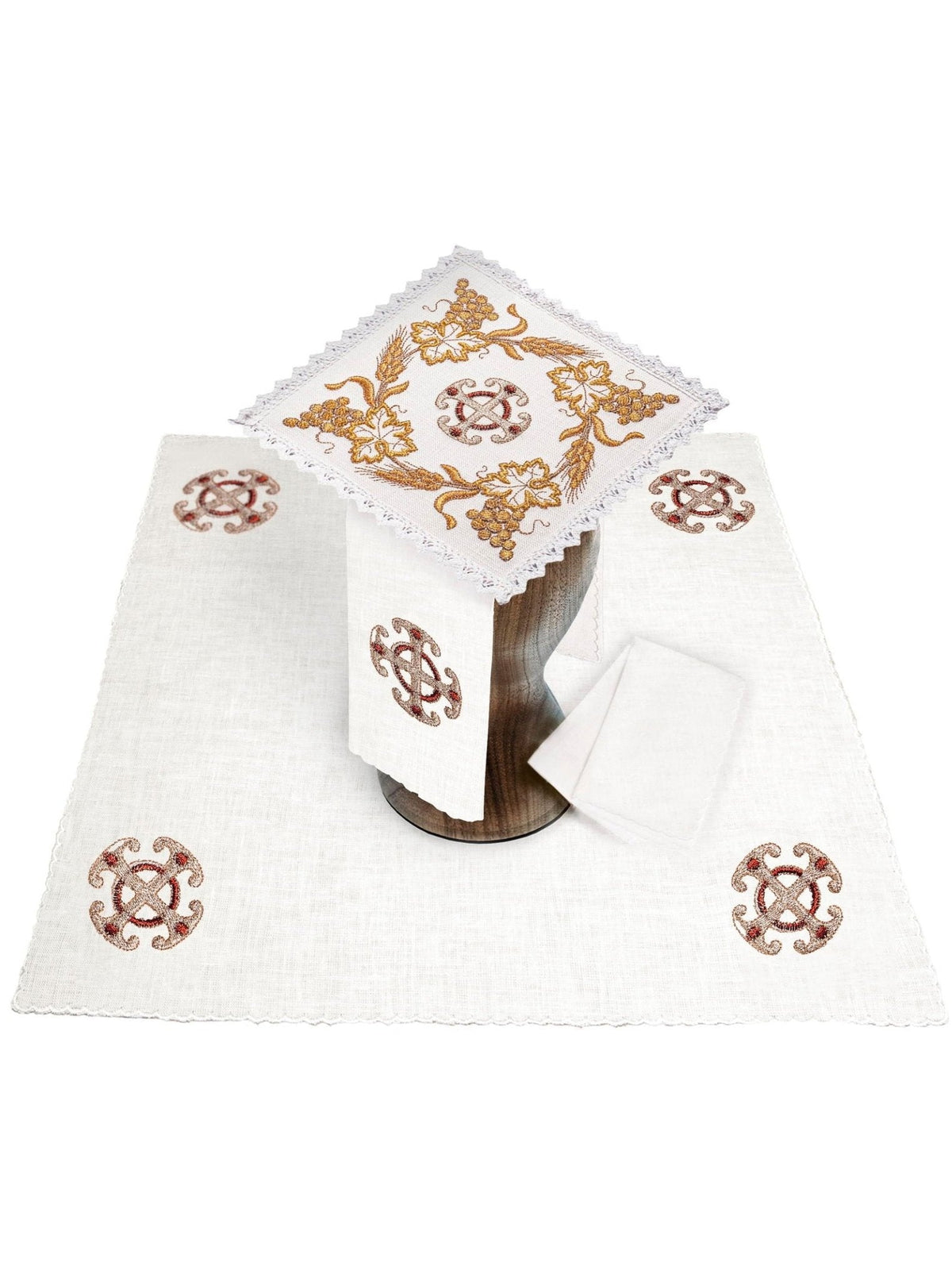 Chalice linens set with rich gold embroidery KKL/036 - CHASUBLES.COM