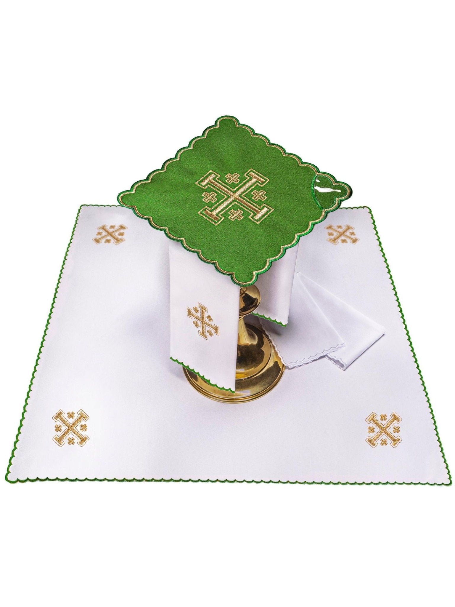 Chalice Linens with Cross Motif KK/030/01 - HAFTINAUSA.COM