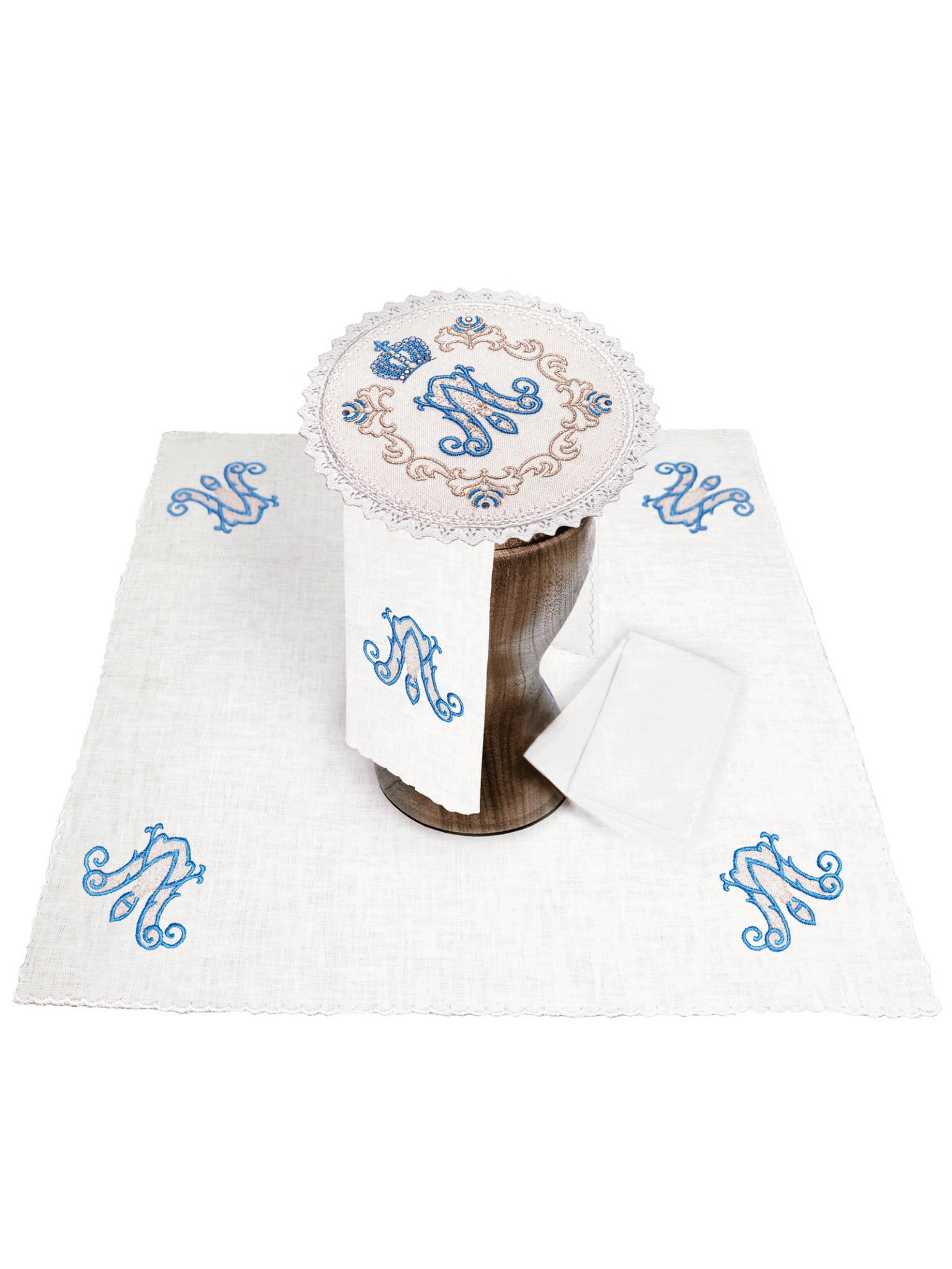 Chalice Linens with Marian Embroidery LE/5001 - HAFTINAUSA.COM