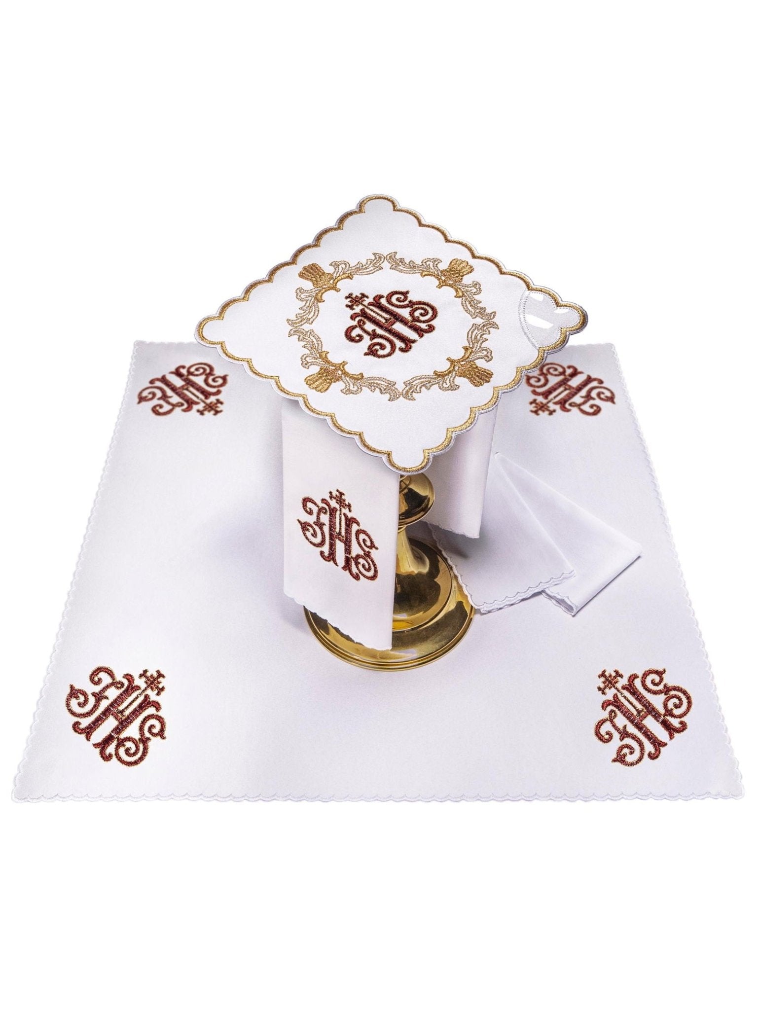 Chalice Linens with Red Embroidery KK/038 - HAFTINAUSA.COM