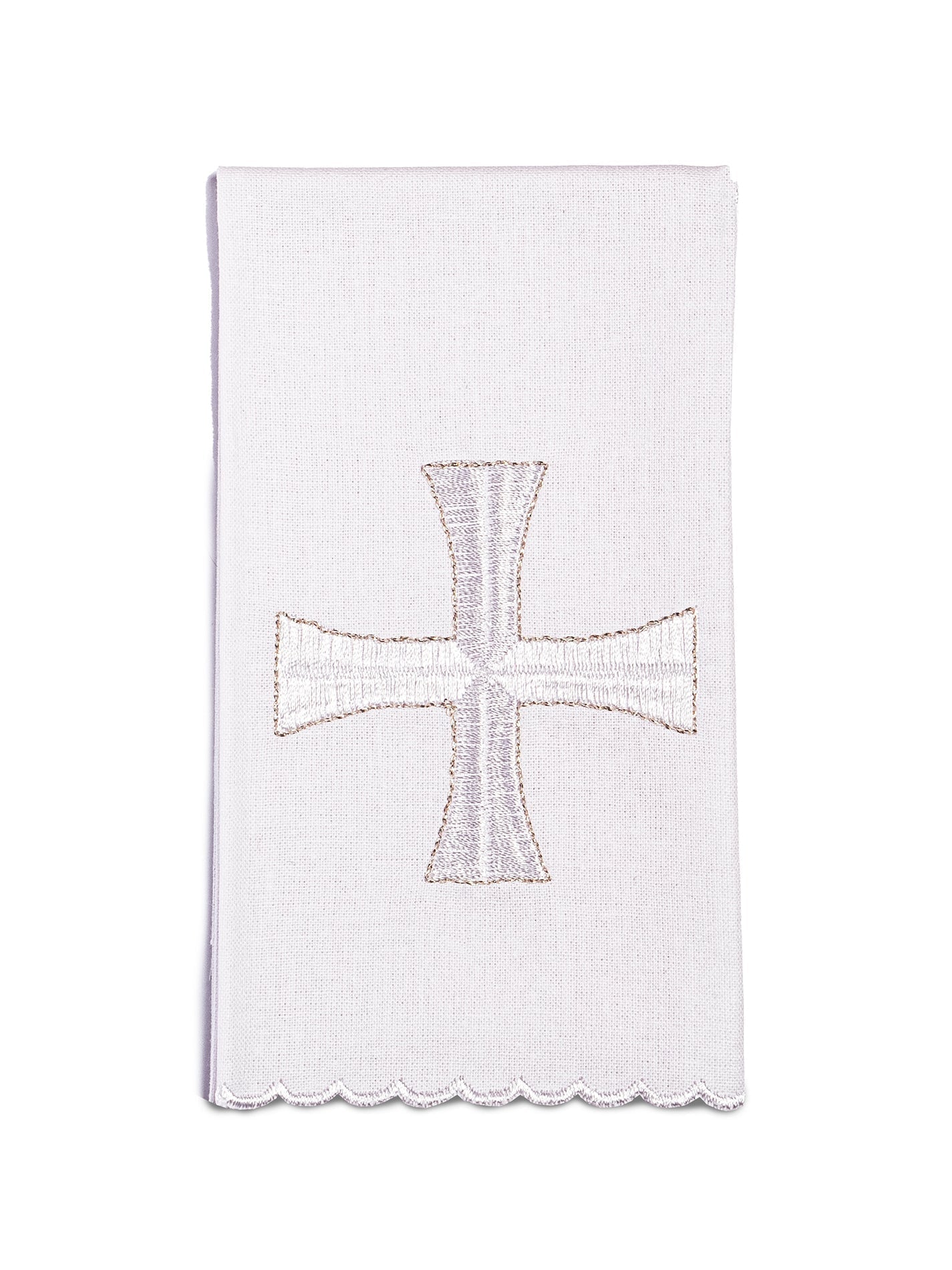 Chalice Linens with simple white embroidered Motif KK/010 - HAFTINAUSA.COM