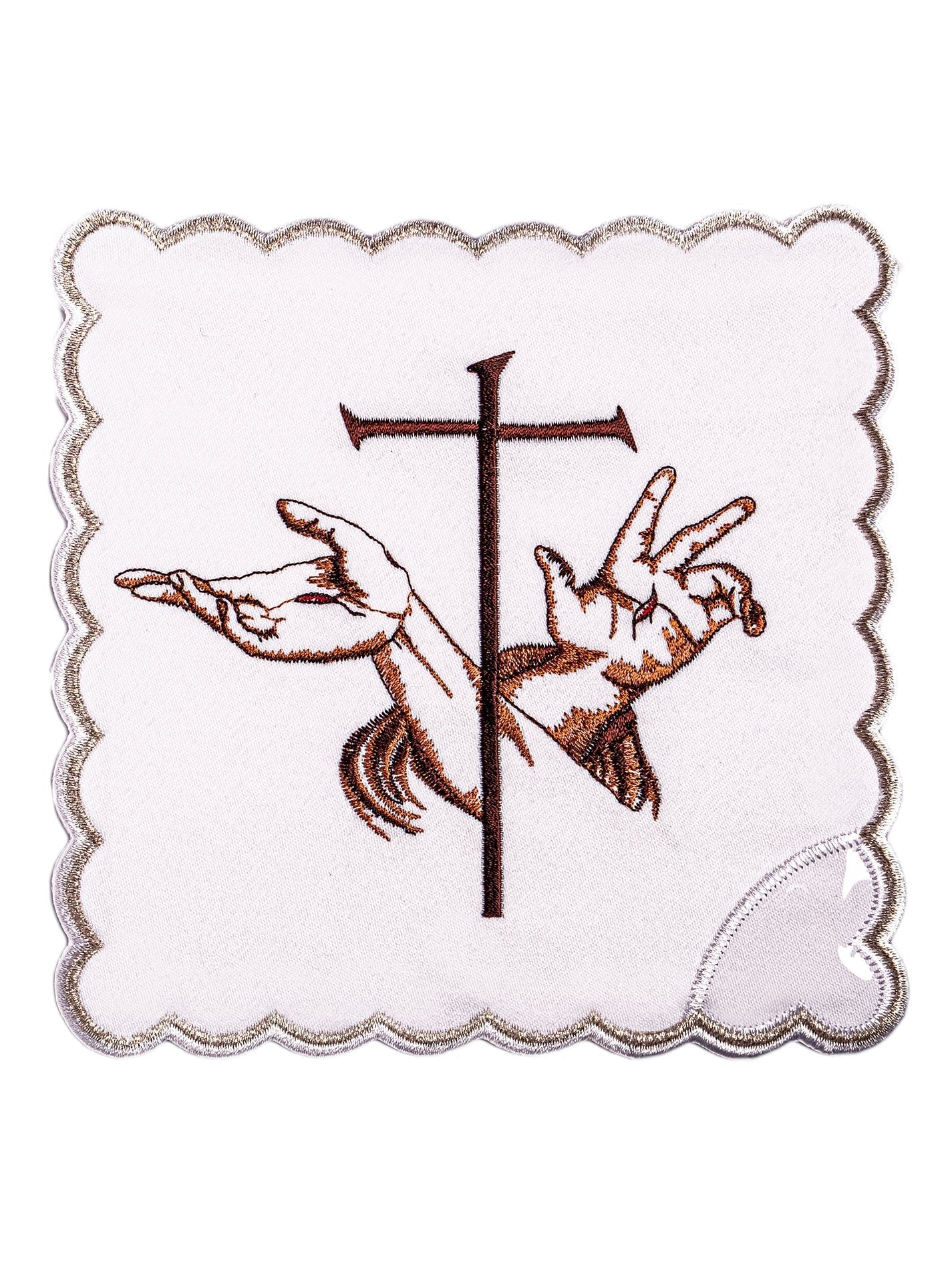 Chalice Linens with The Franciscans symbol KK/022 - HAFTINAUSA.COM