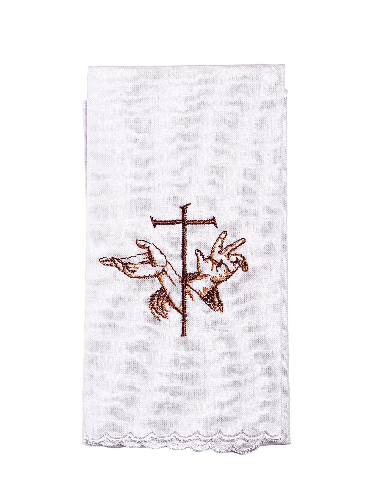 Chalice Linens with The Franciscans symbol KK/022 - HAFTINAUSA.COM