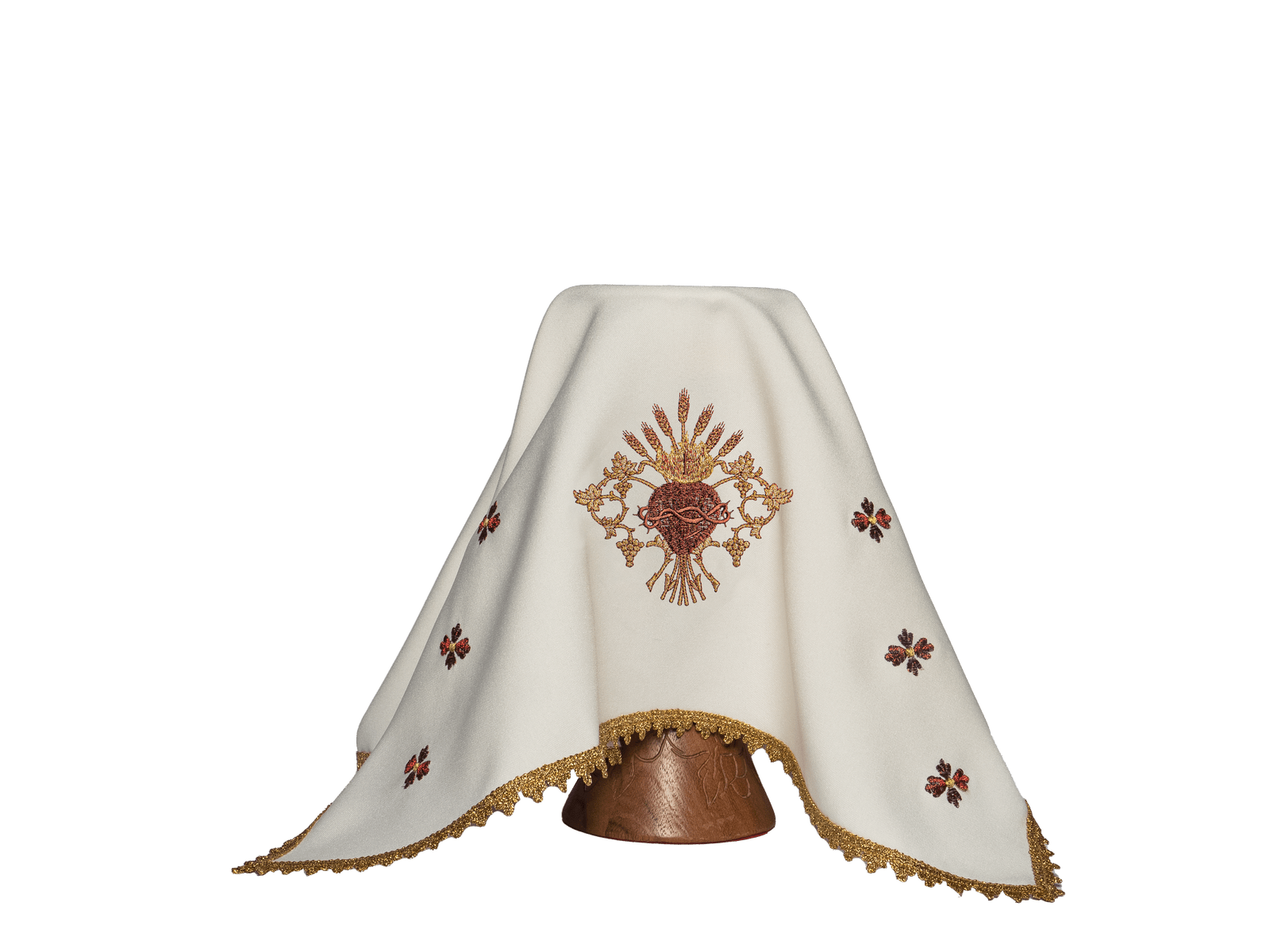 Chalice veil with Sacred Heart embroidery KWB/014 50X50 - HAFTINAUSA.COM