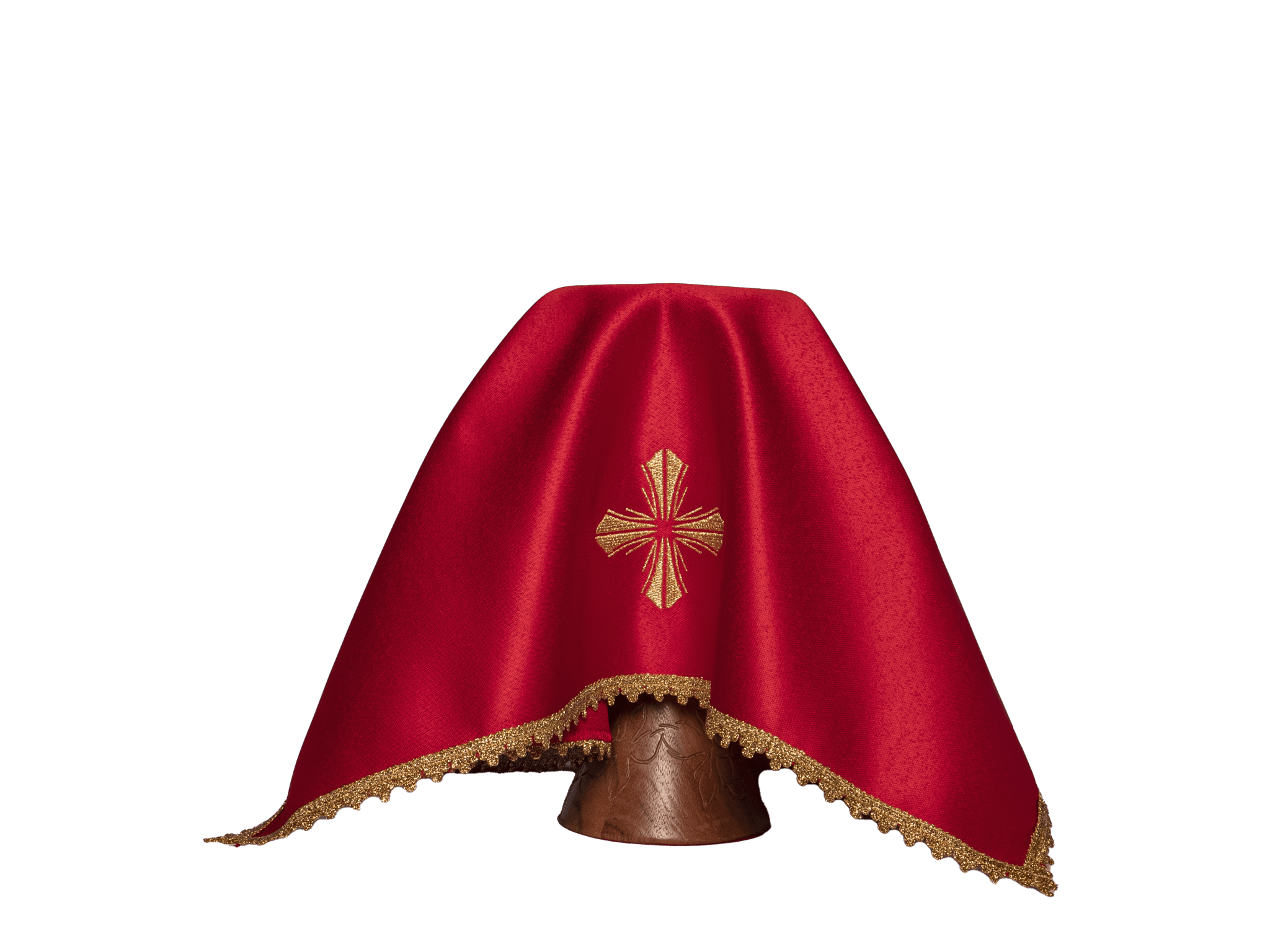 Chalice veils in 4 liturgical colors with gold cross KWB/003/20 50X50 (4szt.) - HAFTINAUSA.COM