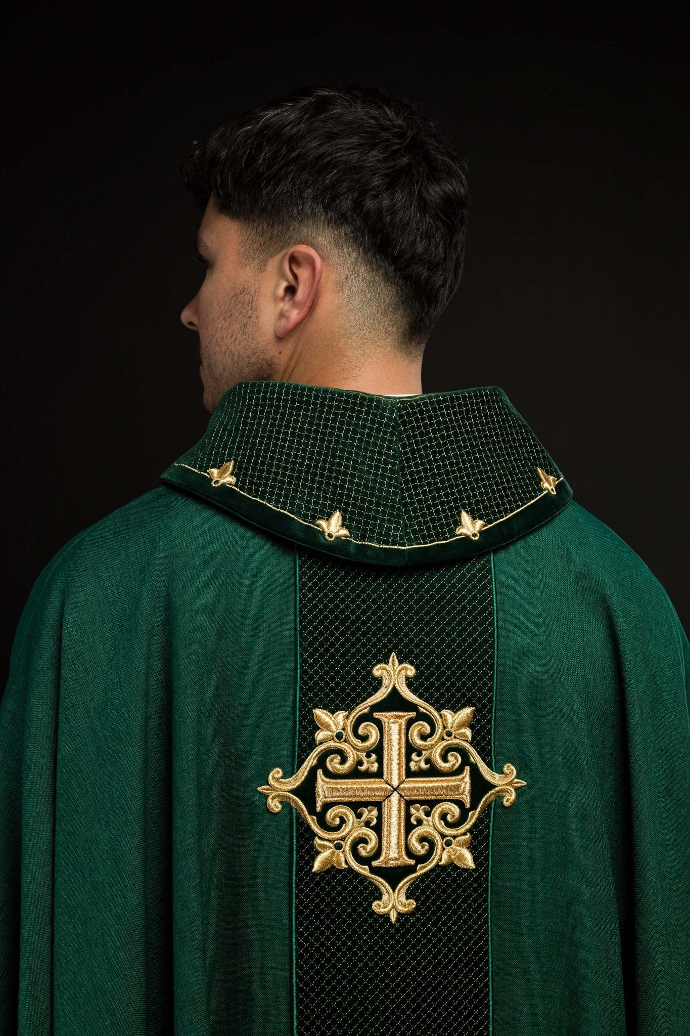 Chasuble embroidered with Green Cross LE/7029/01 - CHASUBLES.COM